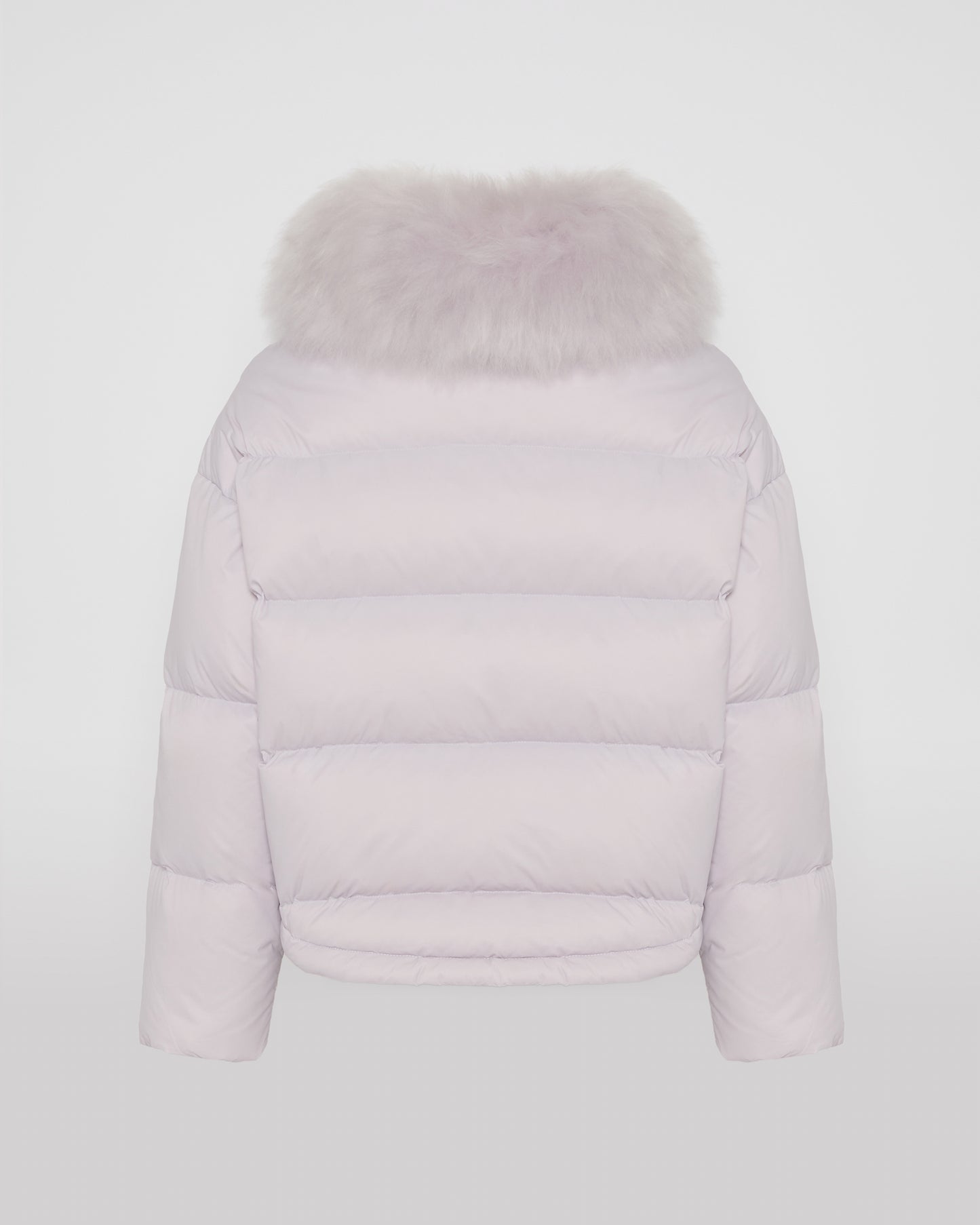 Short down jacket with fluffy lambswool trim - Yves Salomon