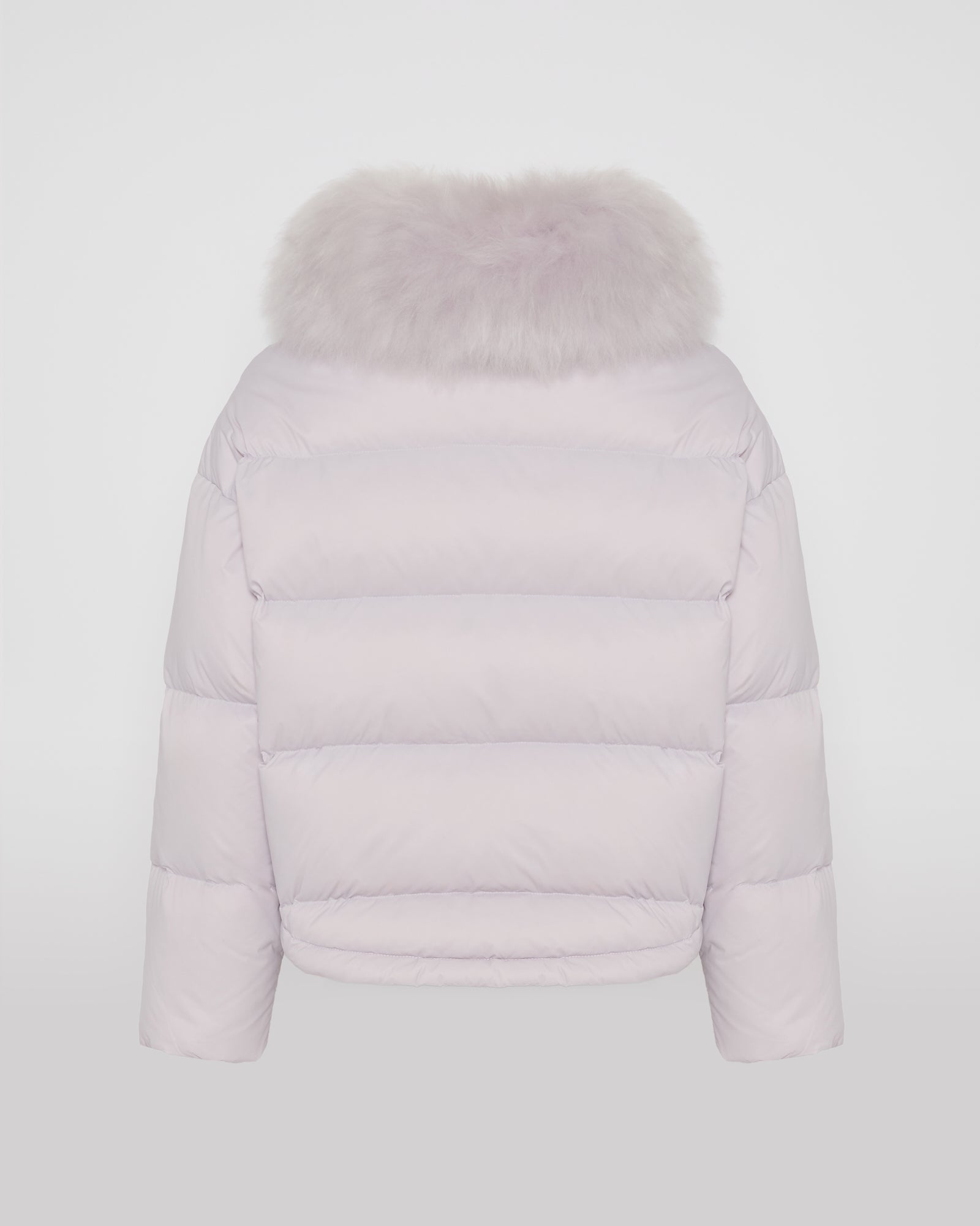 Short down jacket with fluffy lambswool trim - Yves Salomon