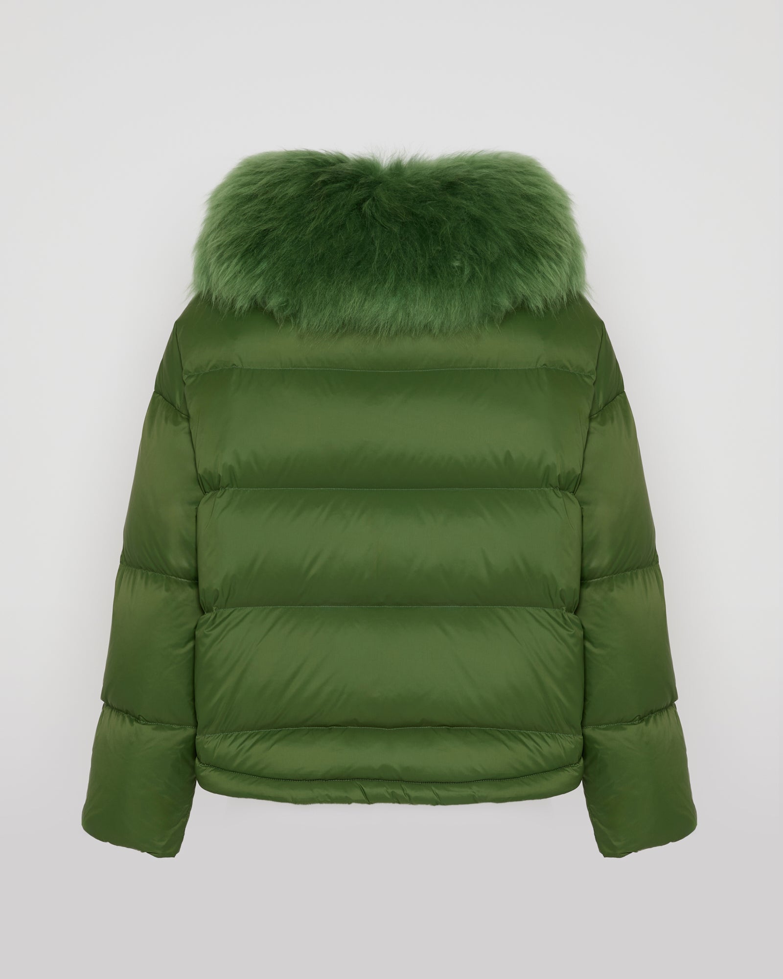 Short down jacket with fluffy lambswool trim - Yves Salomon