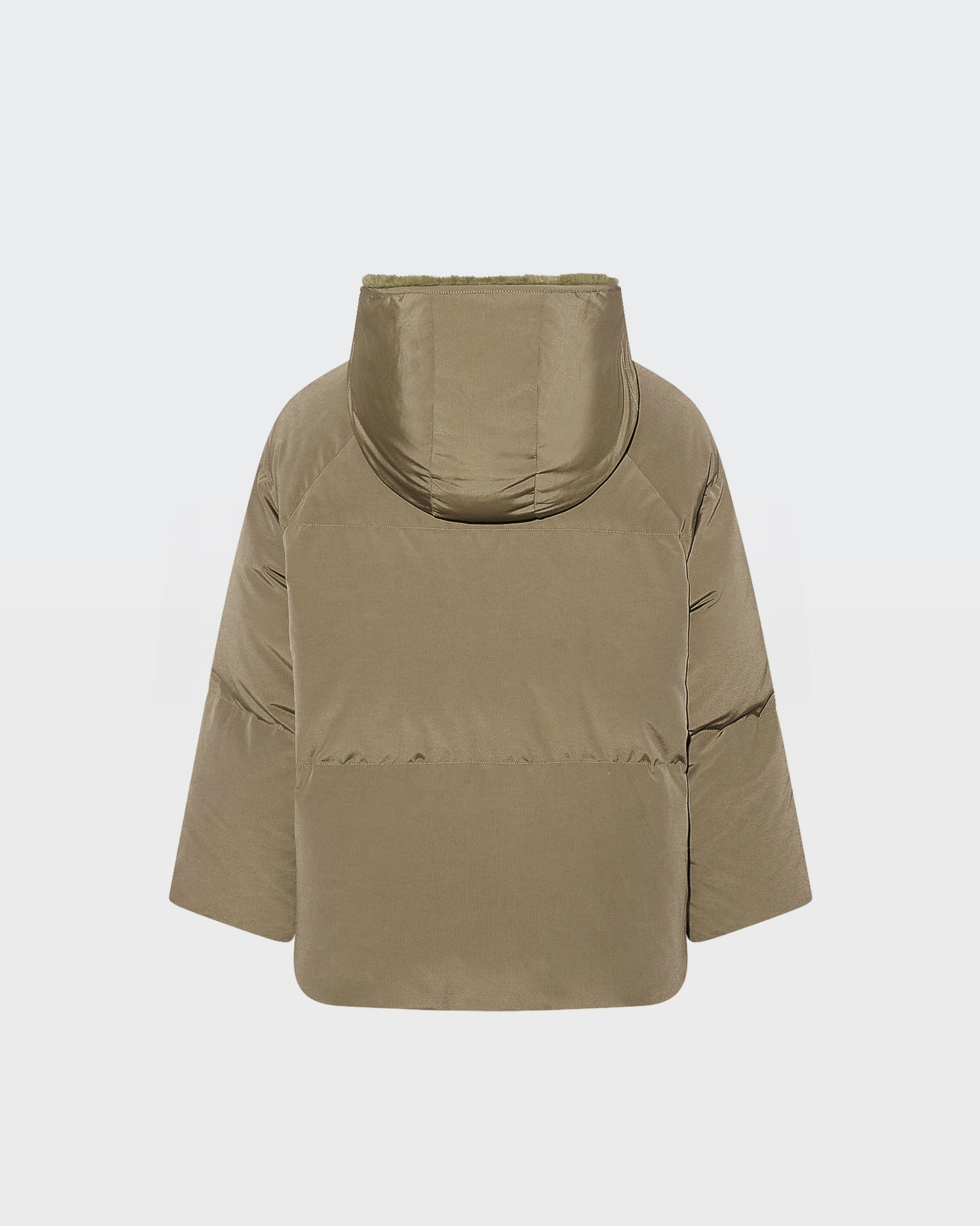 Short down jacket with rex rabbit fur trim -Yves Salomon