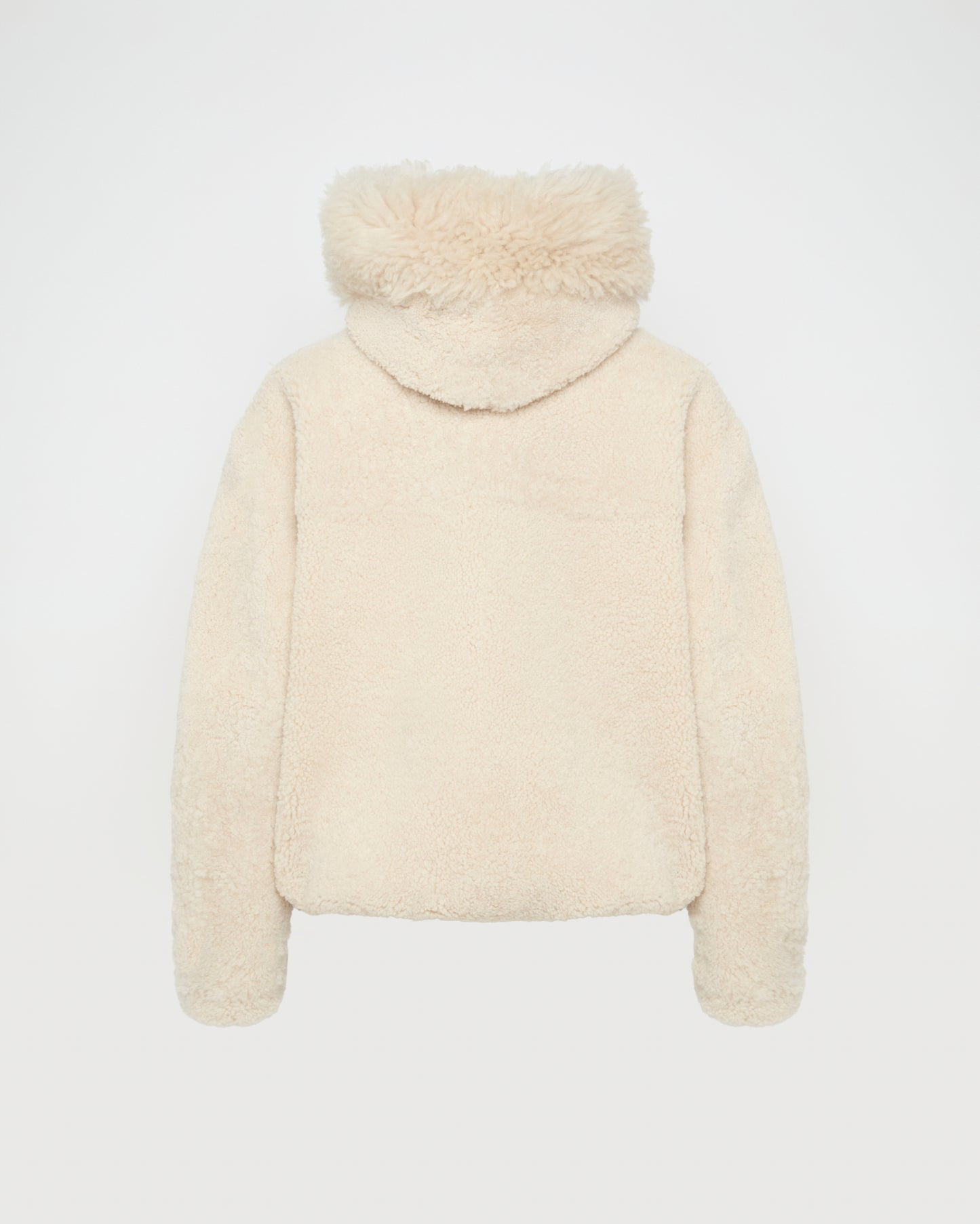 Revrsible hooded jacket in lambskin shearling and technical fabric -Yves Salomon