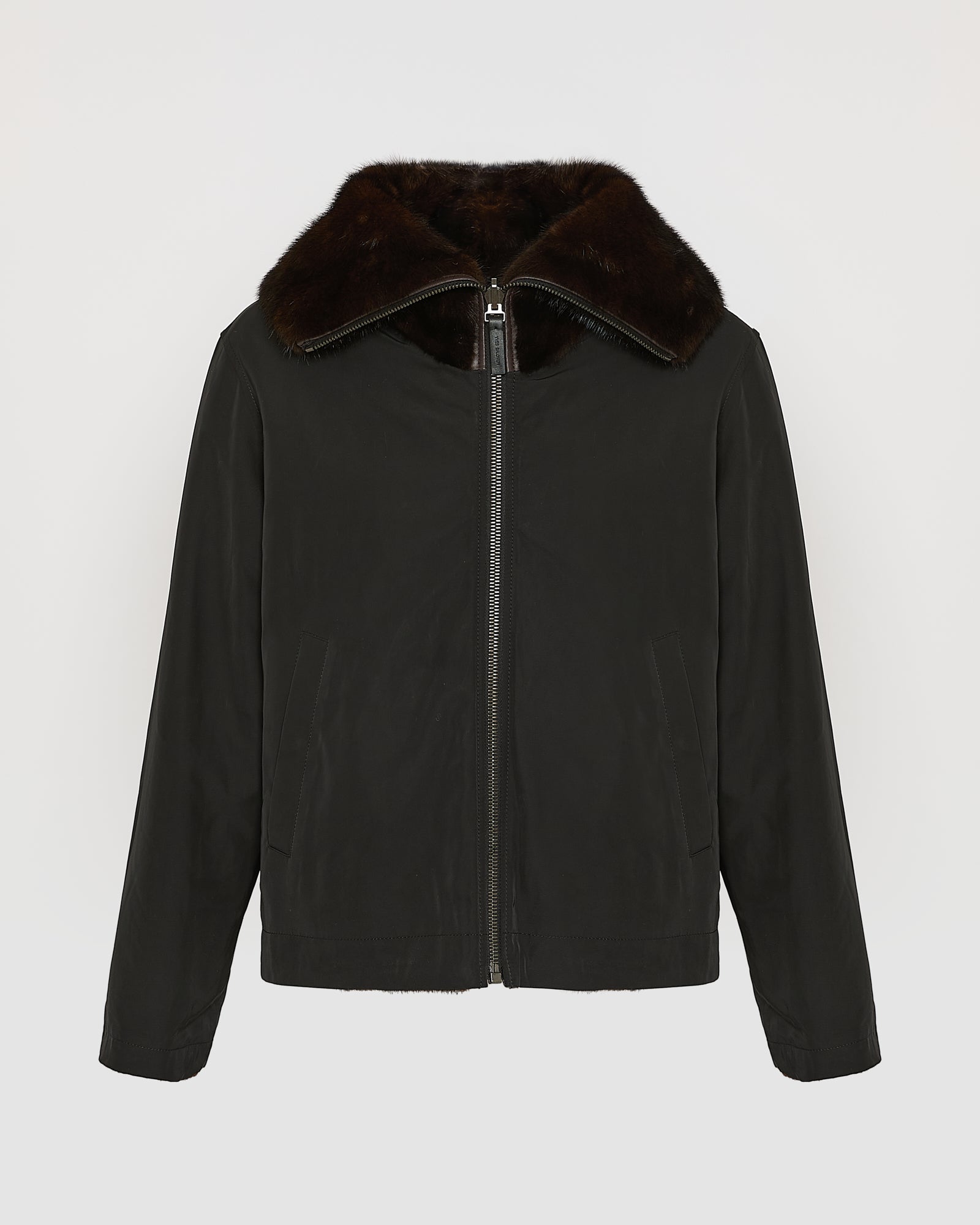 Reversible jacket in technical fabric and mink fur - Yves Salomon