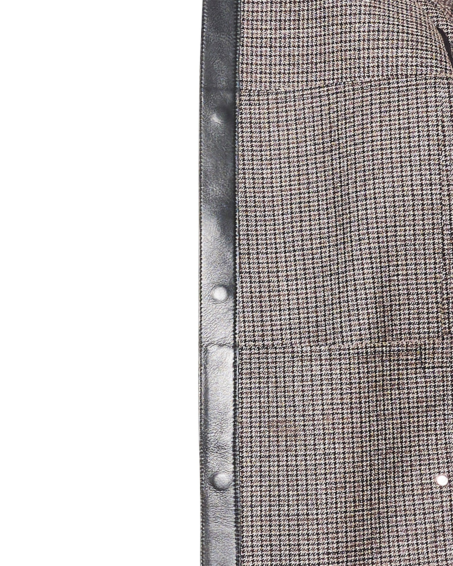 Flannel lined leather hoodie - Yves Salomon