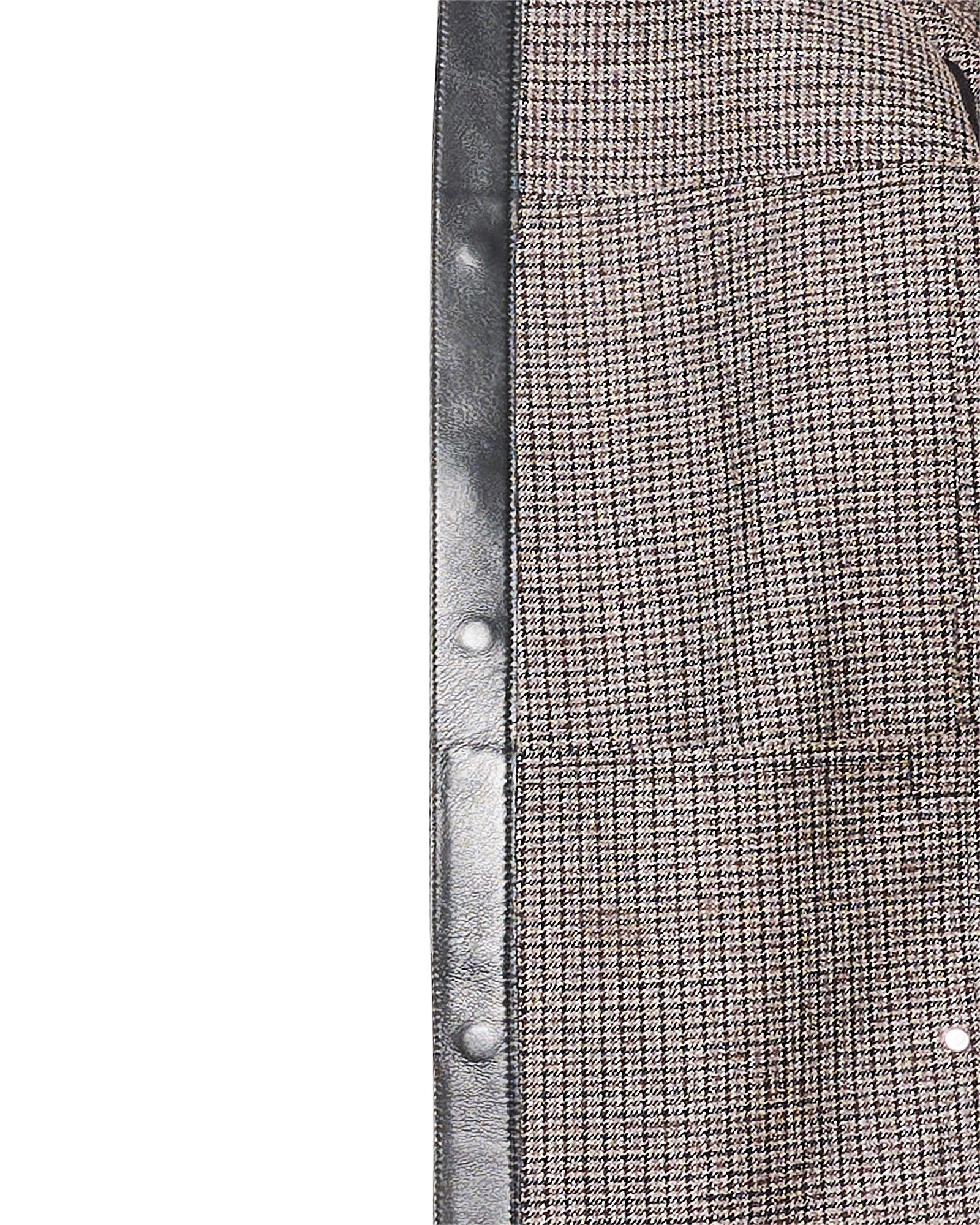 Flannel lined leather hoodie - Yves Salomon