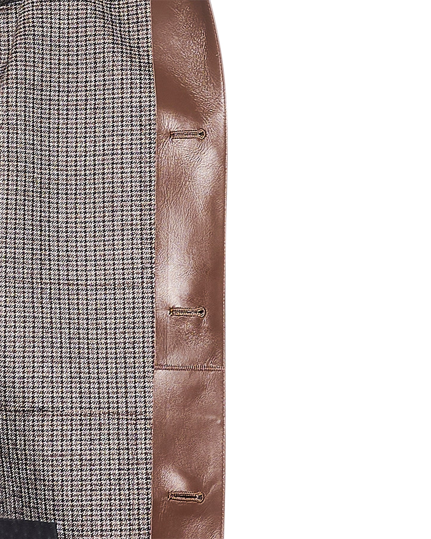 Flannel lined leather overshirt - Yves Salomon