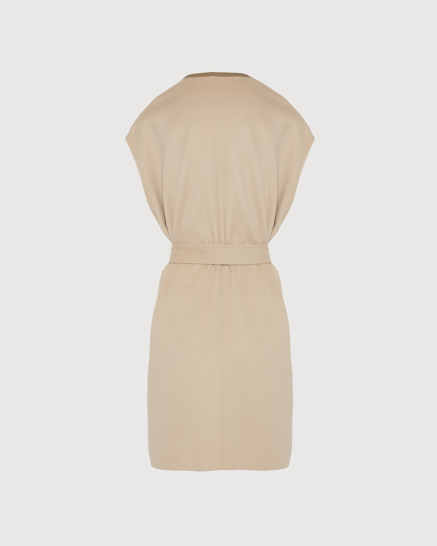 Double-sided cashmere-blend belted cape - Yves Salomon