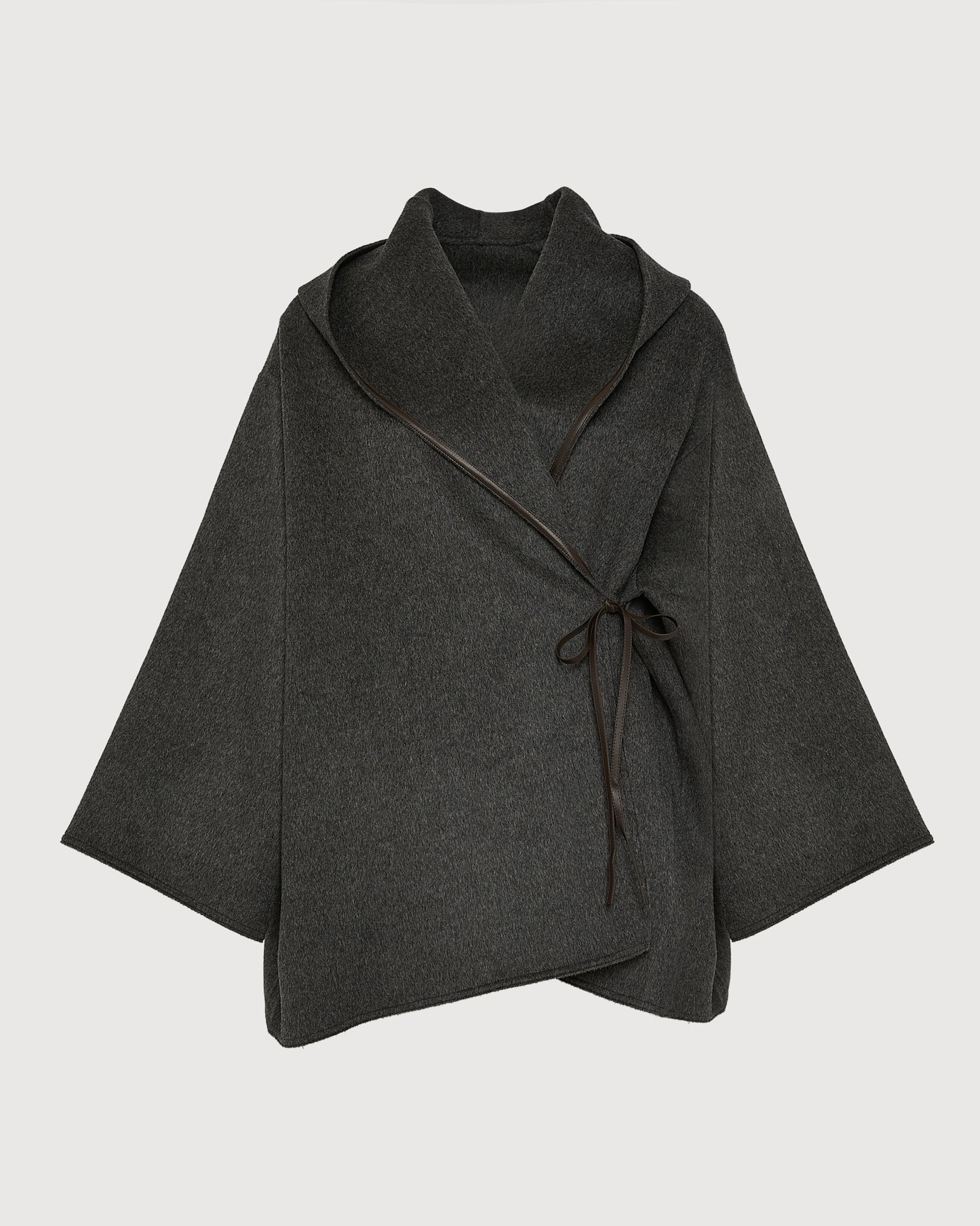 Oversized short coat in double-sided cashmere blend - Yves Salomon