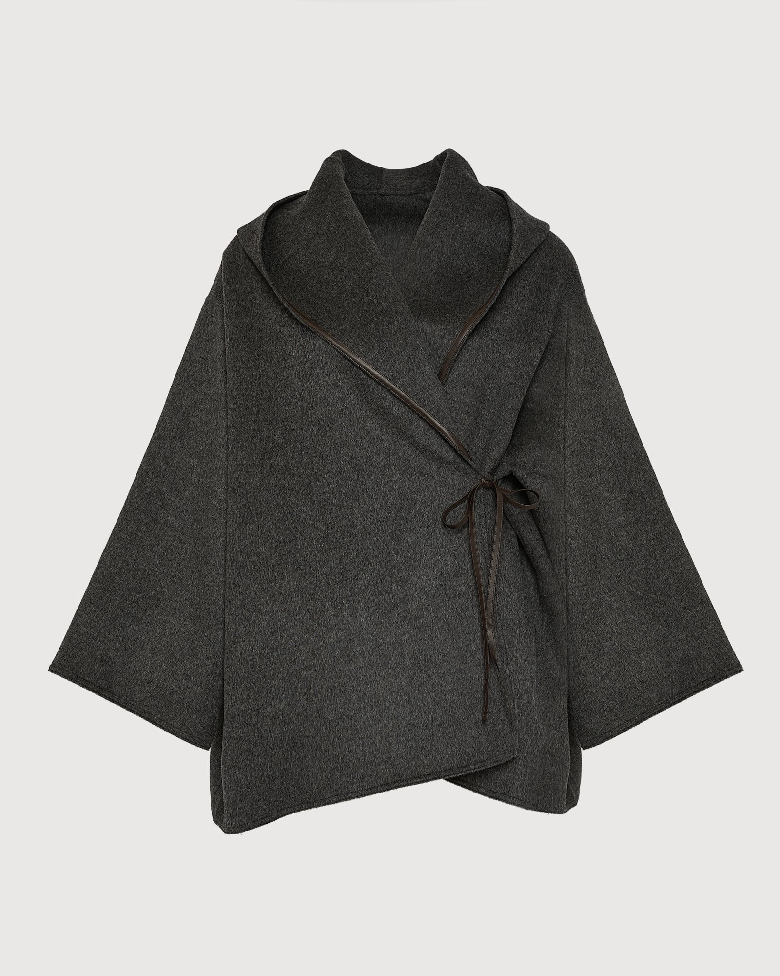 Oversized short coat in double-sided cashmere blend - Yves Salomon