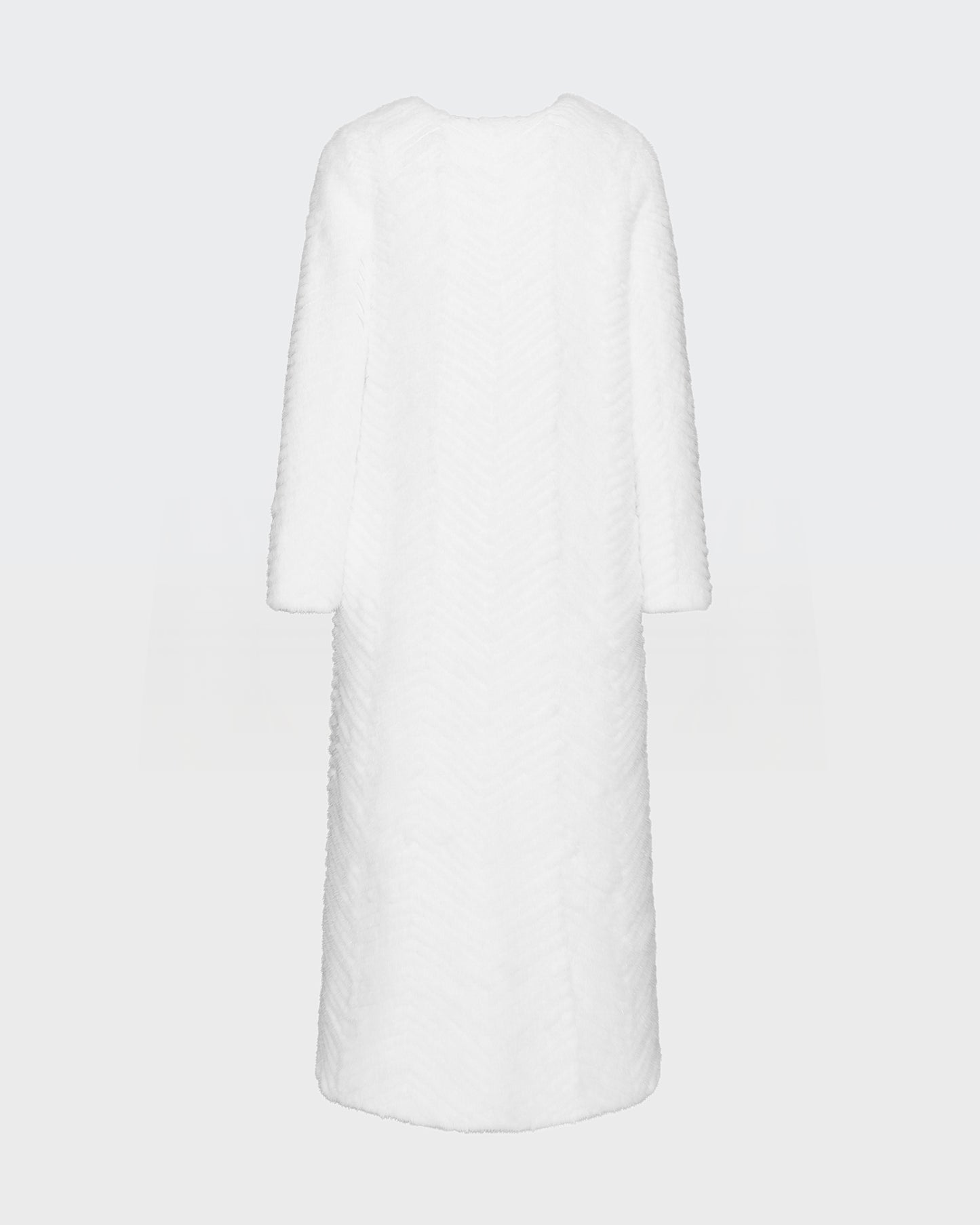 Long coat in Merino knit and mink fur -Yves Salomon