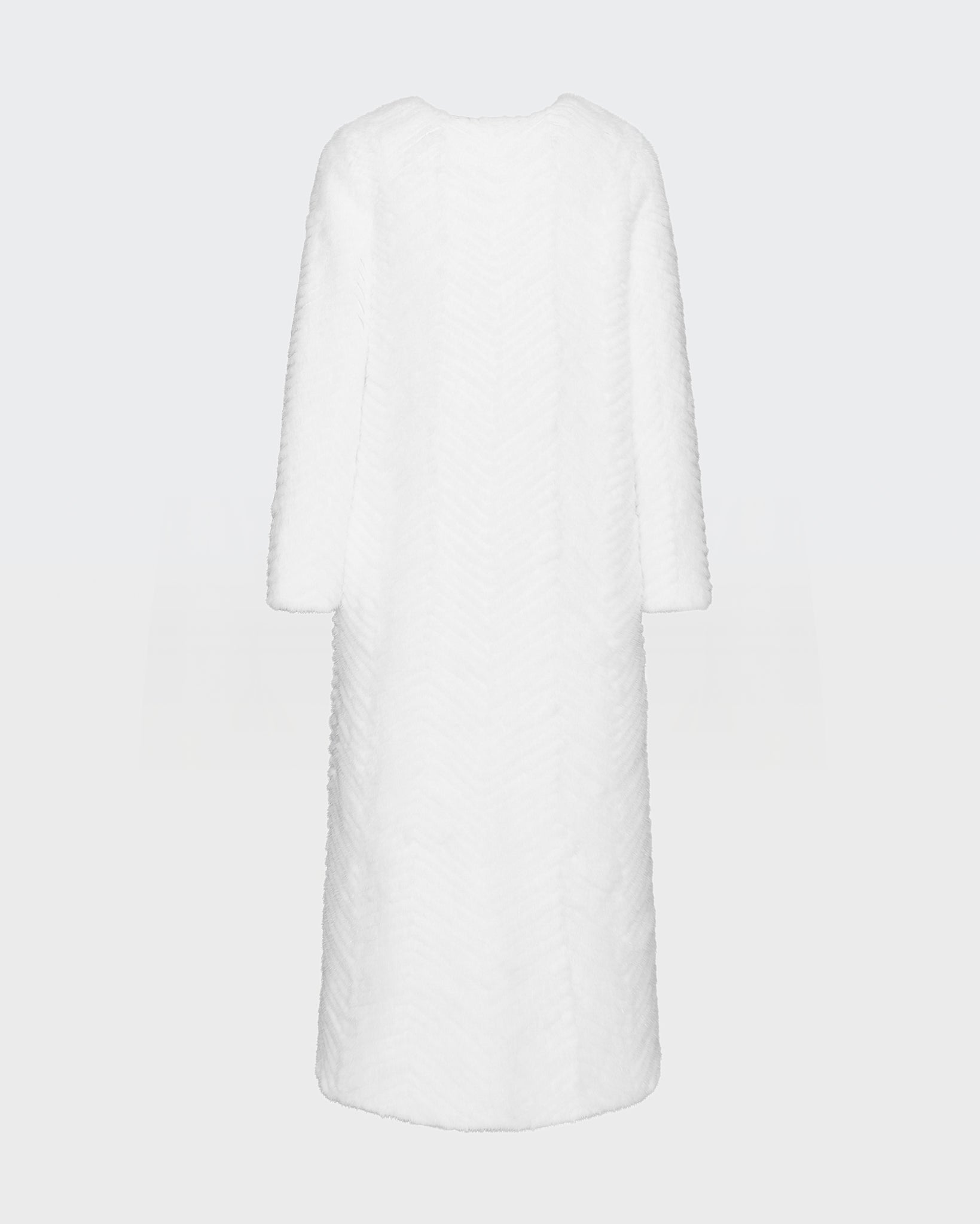 Long coat in Merino knit and mink fur -Yves Salomon