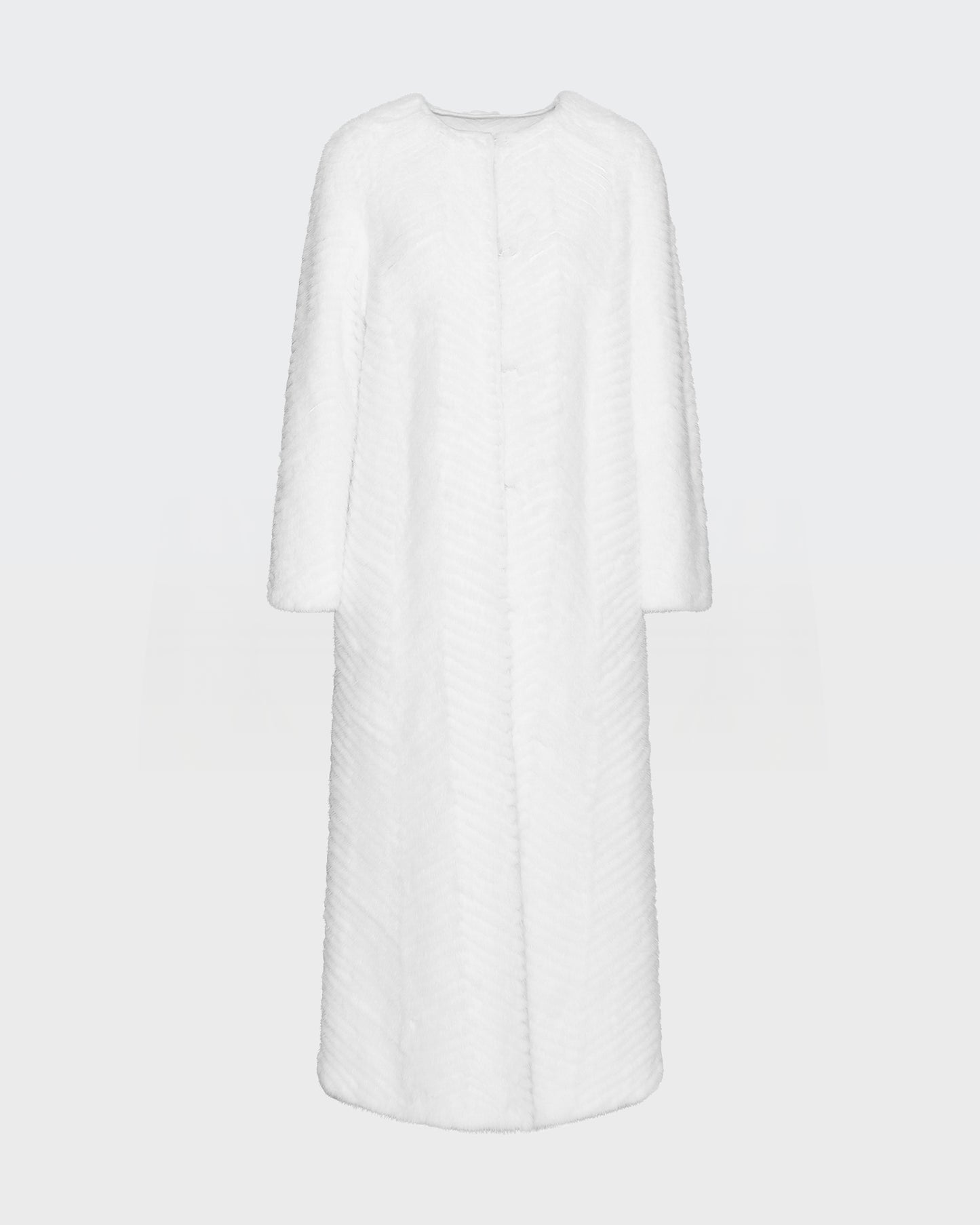 Long coat in Merino knit and mink fur -Yves Salomon