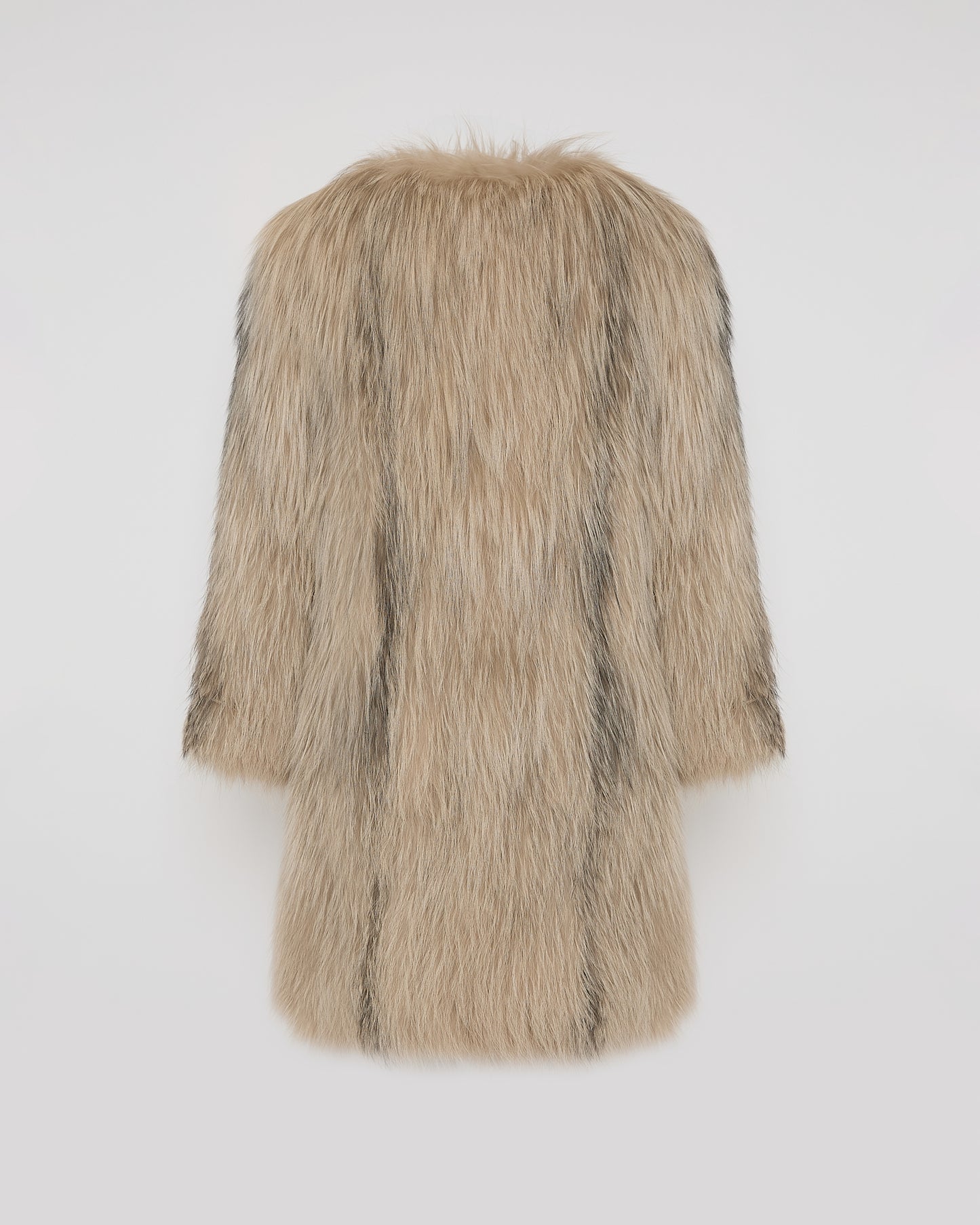 Long jacket in knitted fox fur - Yves Salomon