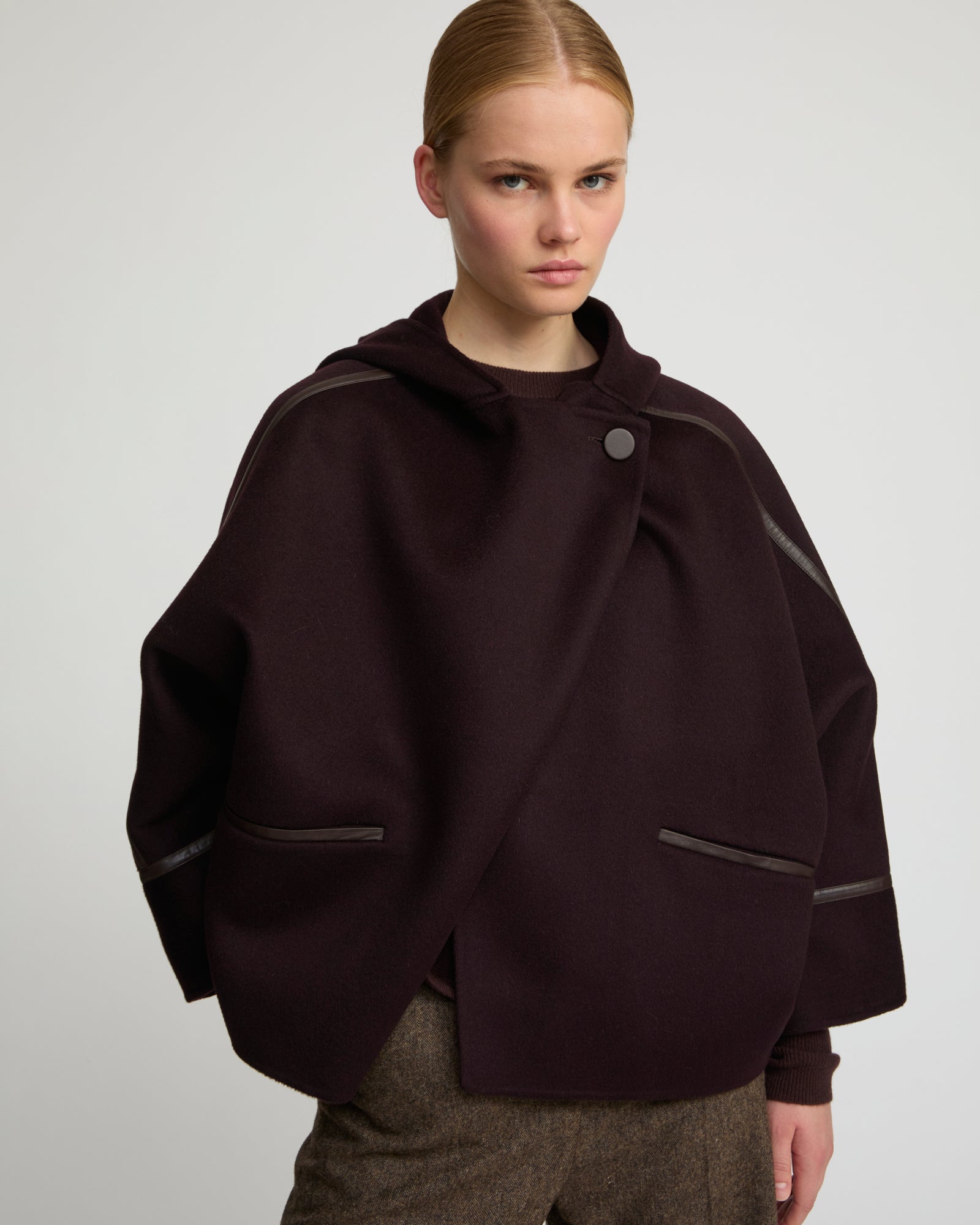 Double-sided cashmere-blend hooded jacket - Yves Salomon