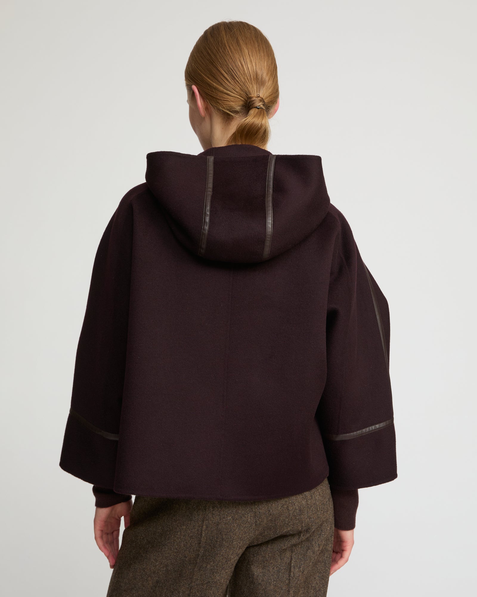 Double-sided cashmere-blend hooded jacket - Yves Salomon