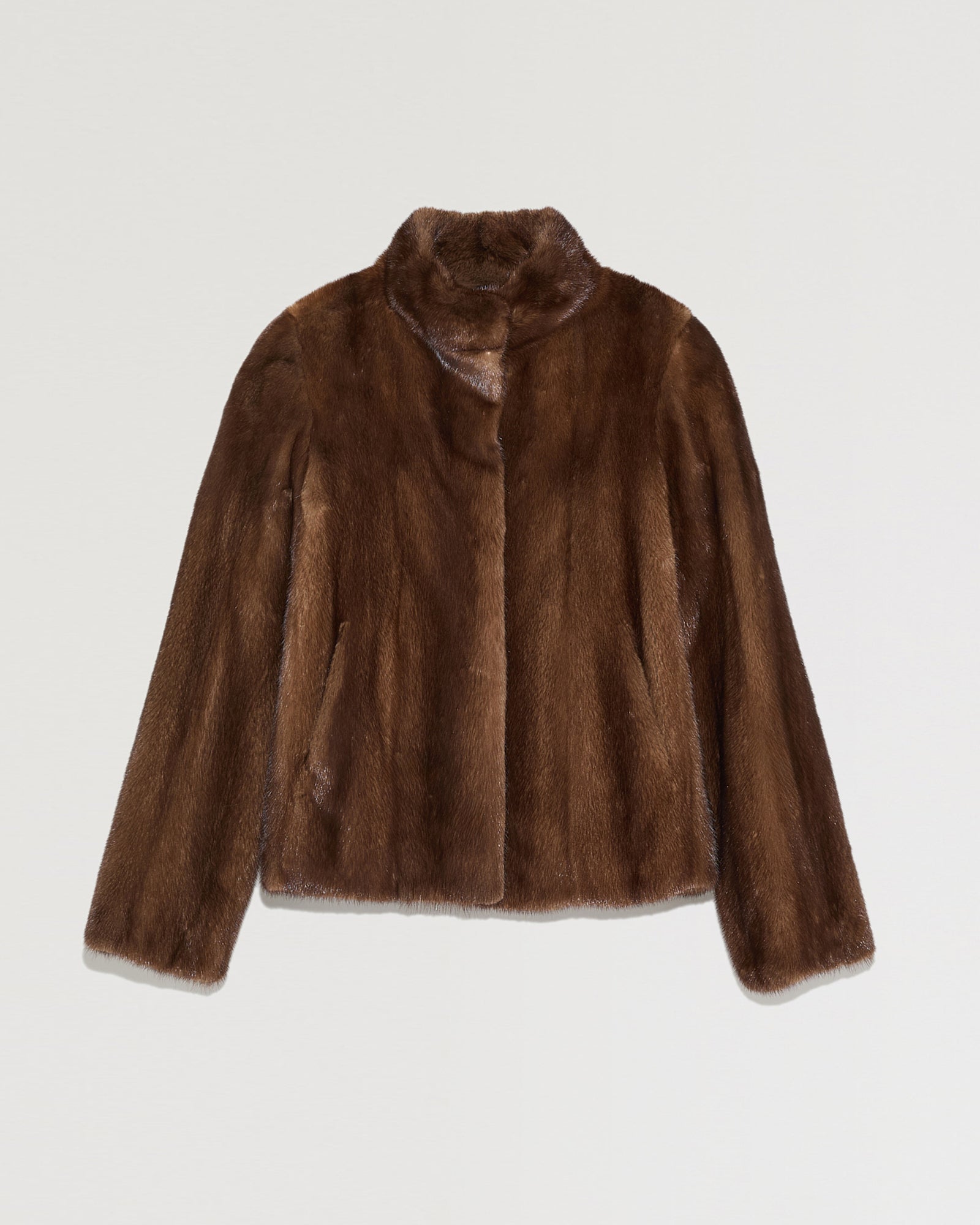 Short mink fur jacket - brown - Yves Salomon – Yves Salomon US