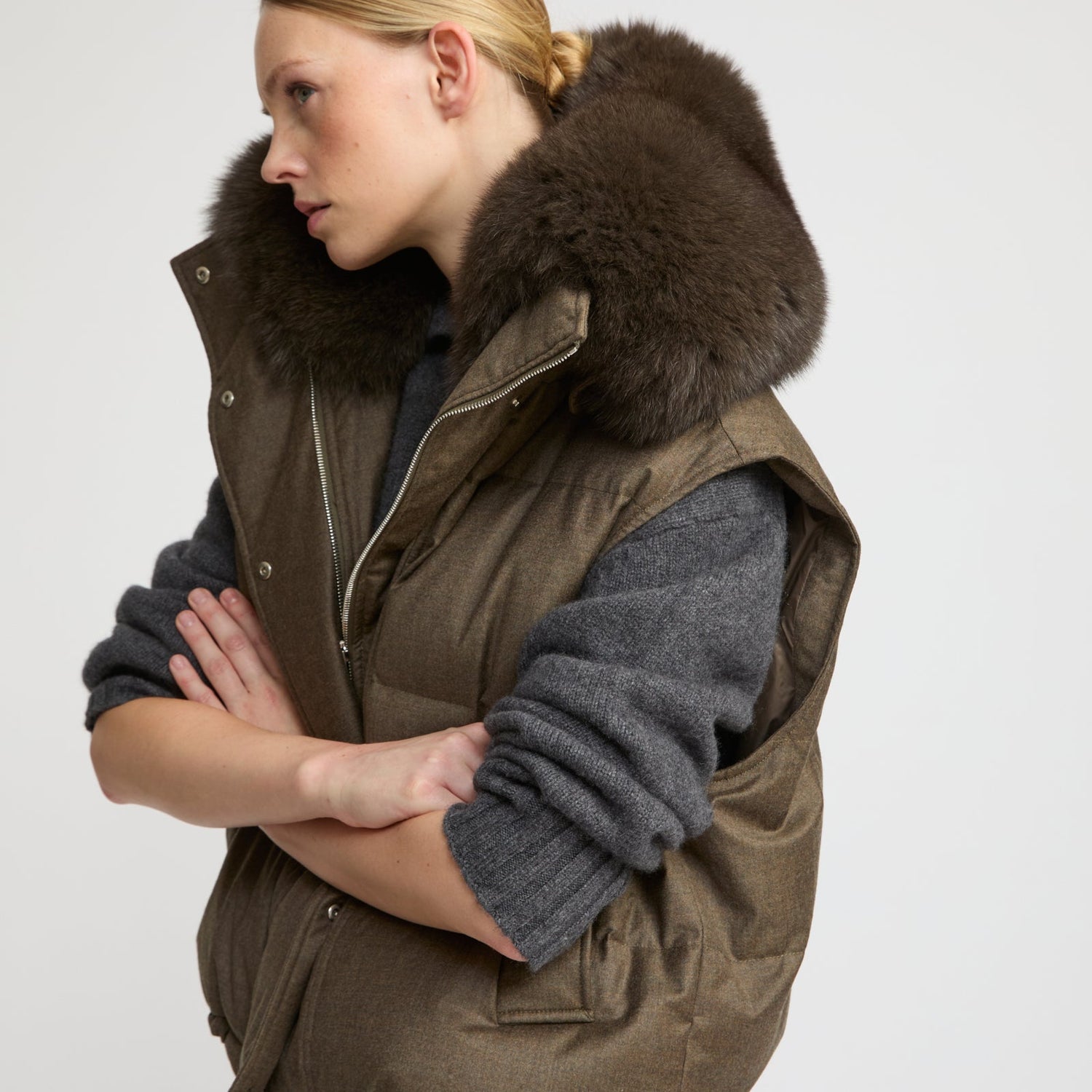 Sleeveless Down Jackets- Yves Salomon