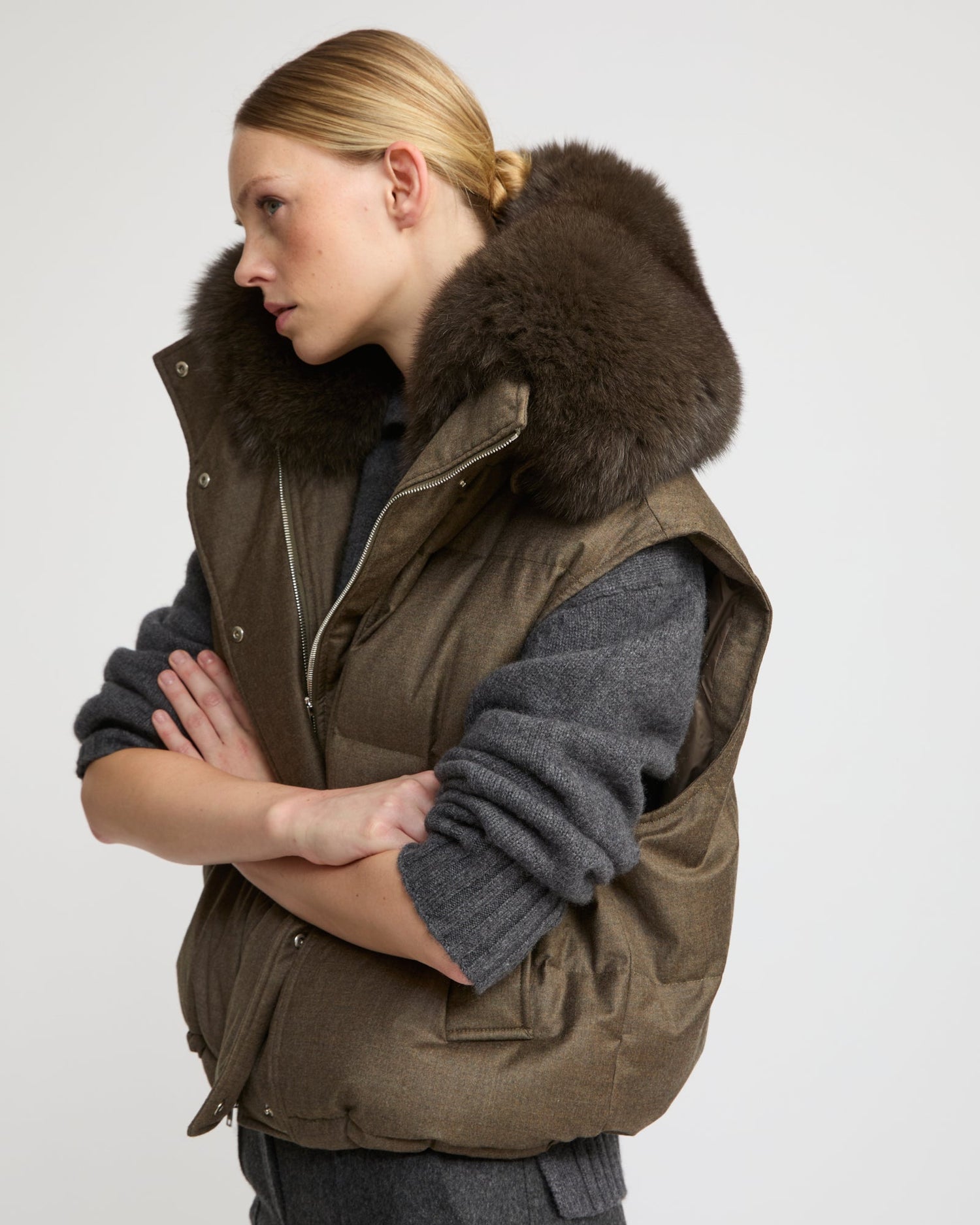 Sleeveless Down Jackets- Yves Salomon