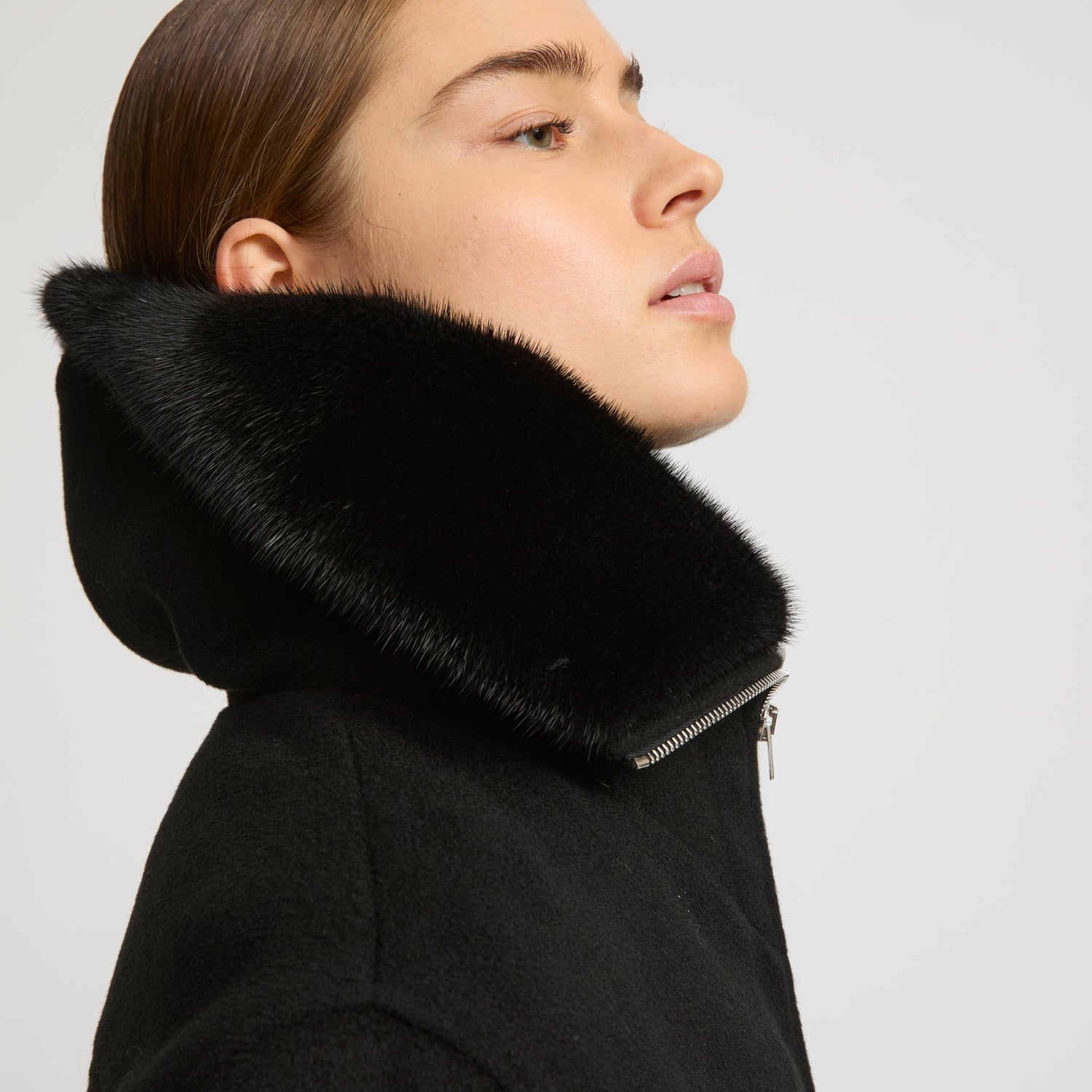 Cashmere wool and mink fur- Yves Salomon