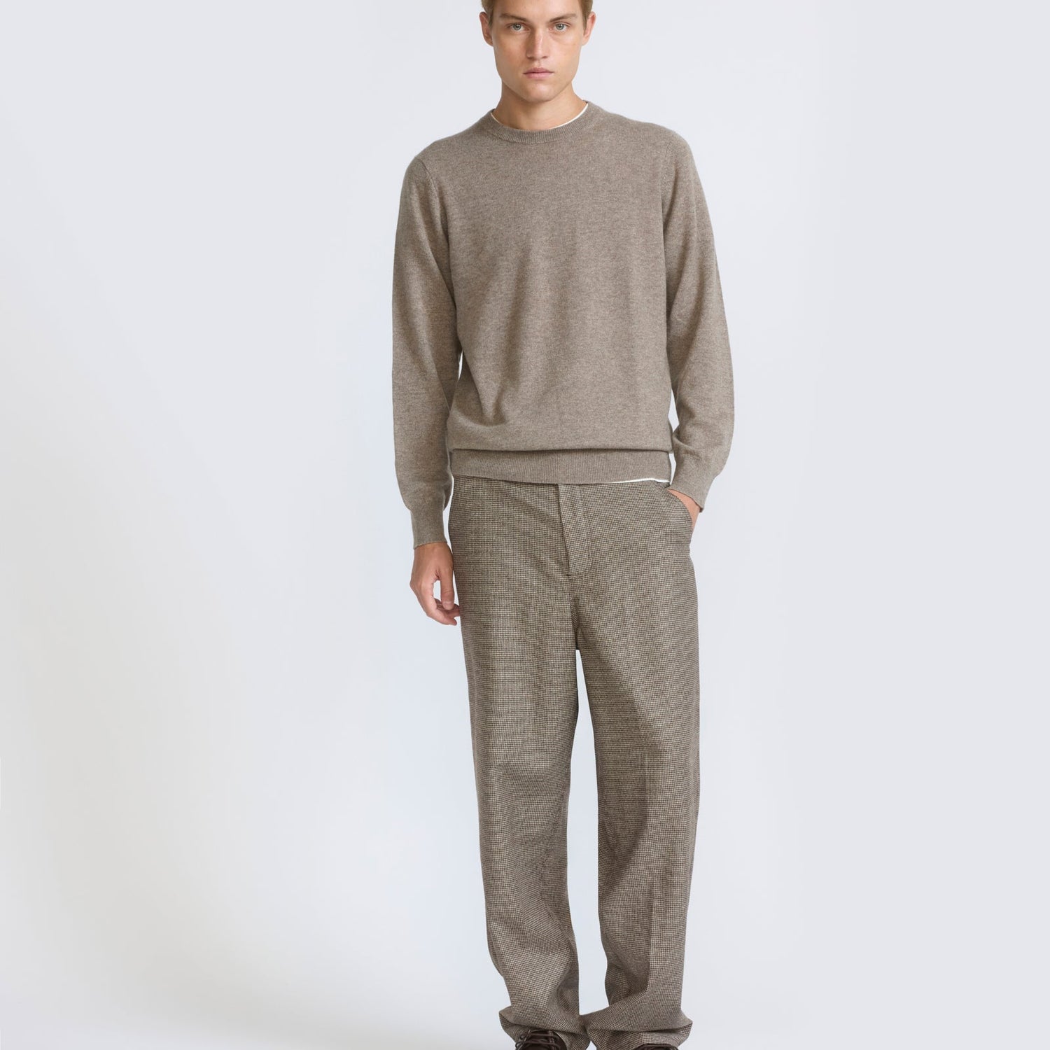Loro Piana print wool cashmere flannel pants - Yves Salomon - New Fall/Winter Collection