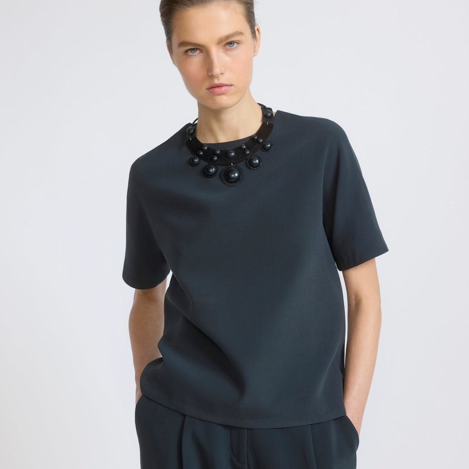Silk crepe top - Yves Salomon - New Fall/Winter Collection
