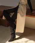 Merino lambskin heeled boots