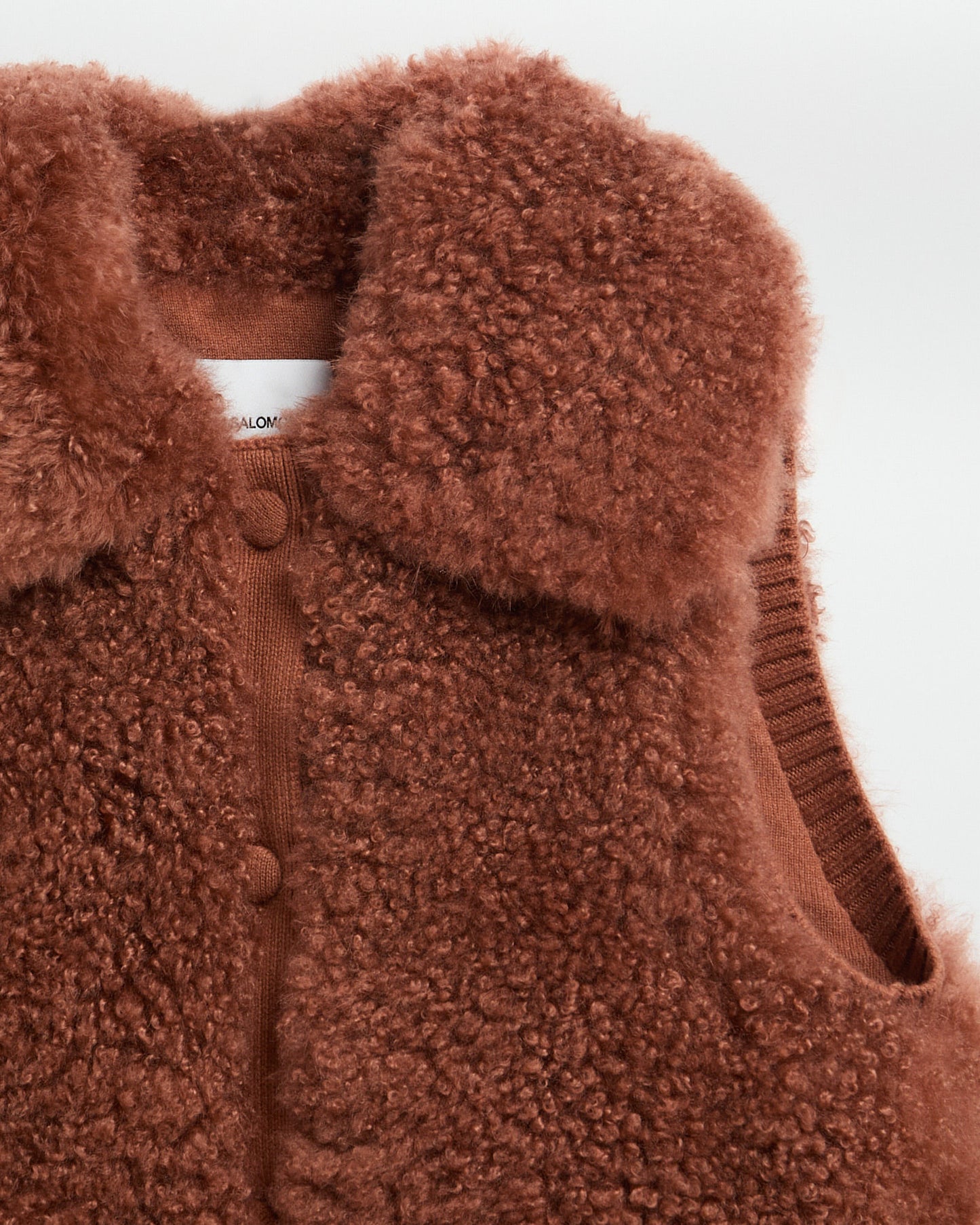 Cashmere lambskin and Merino knit vest