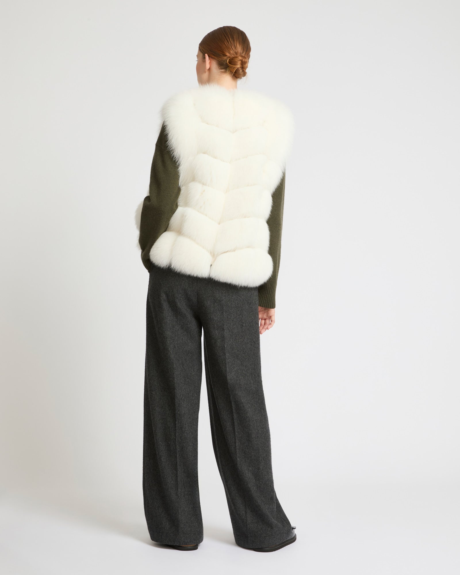 ベスト・ジレ YVES SALOMON Women Vests 24WFG07010T08GA1012 White Women's Jackets With Fur | Yves Salomon PARIS – Yves Salomon US