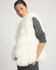 Sleeveless fox gilet