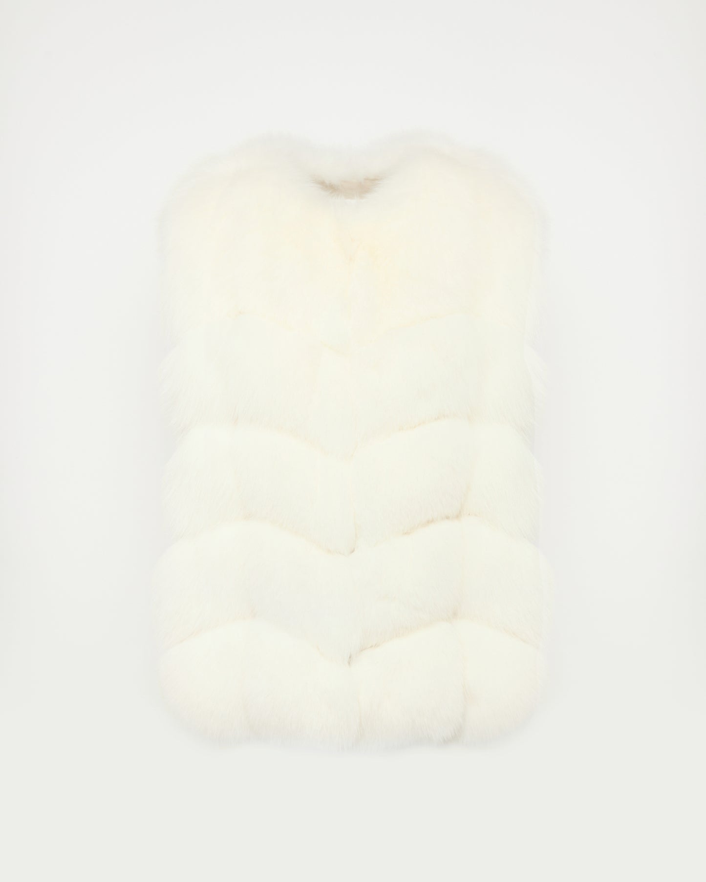 SLEEVELESS BURGUNDY FOX GILET -Yves Salomon