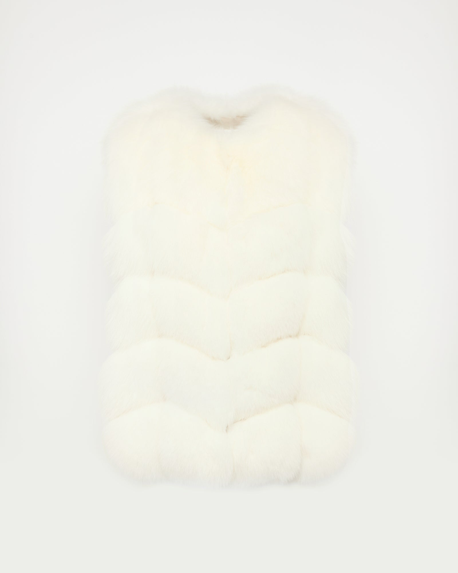 SLEEVELESS BURGUNDY FOX GILET -Yves Salomon
