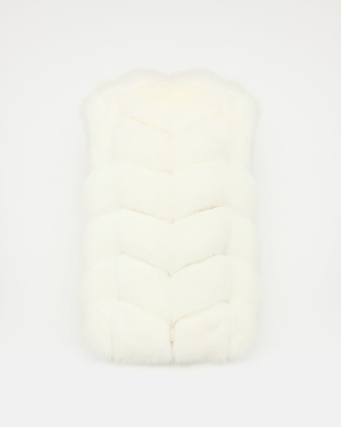 SLEEVELESS BURGUNDY FOX GILET -Yves Salomon