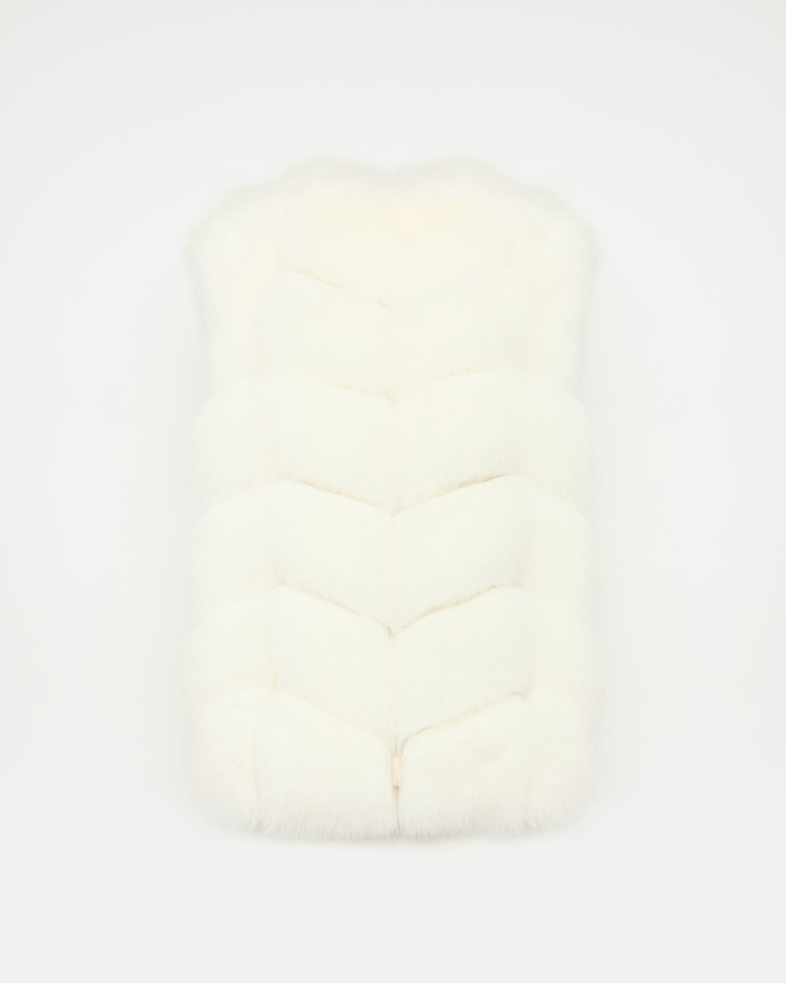 SLEEVELESS BURGUNDY FOX GILET -Yves Salomon