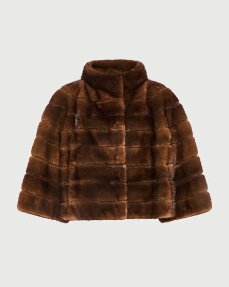 Long hair mink jacket