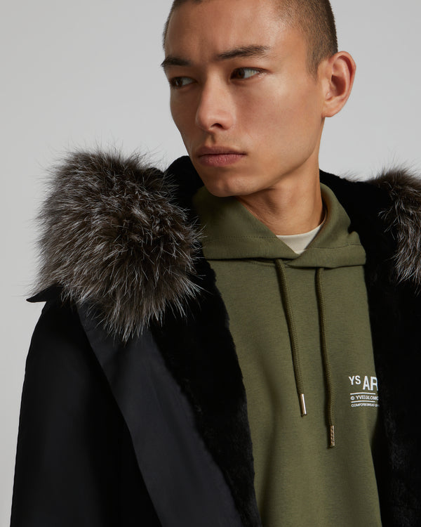 Iconic Cotton Blend And Fur Parka