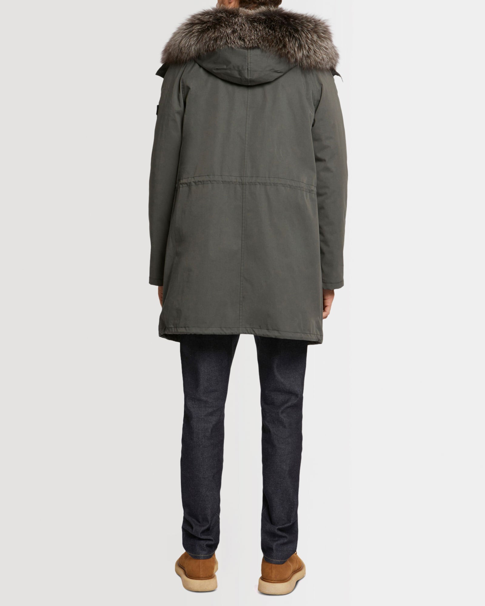 Iconic Cotton Blend & Fur Parka - grey - Yves Salomon – Yves