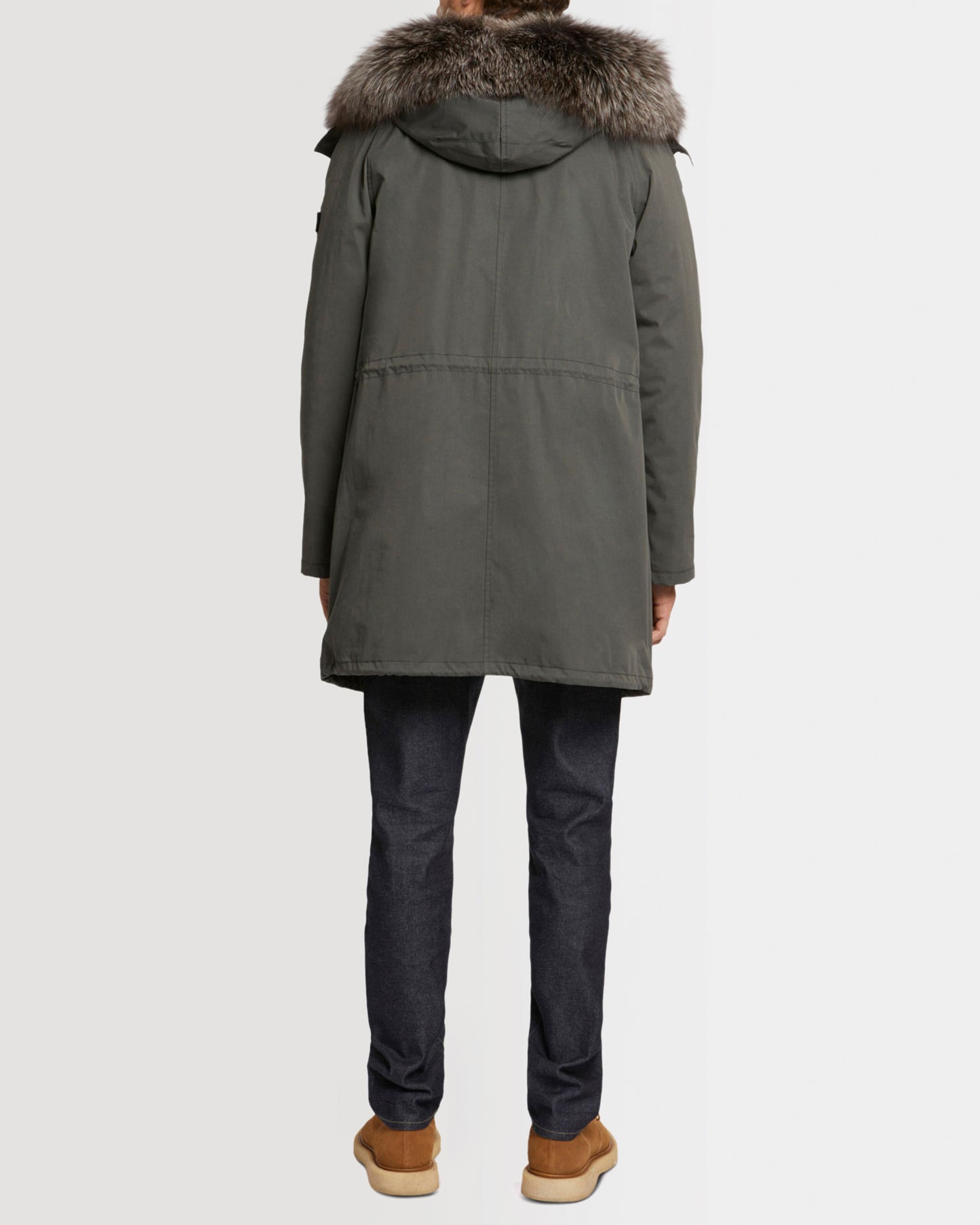 Iconic parka in technical cotton with fox and rabbit fur
