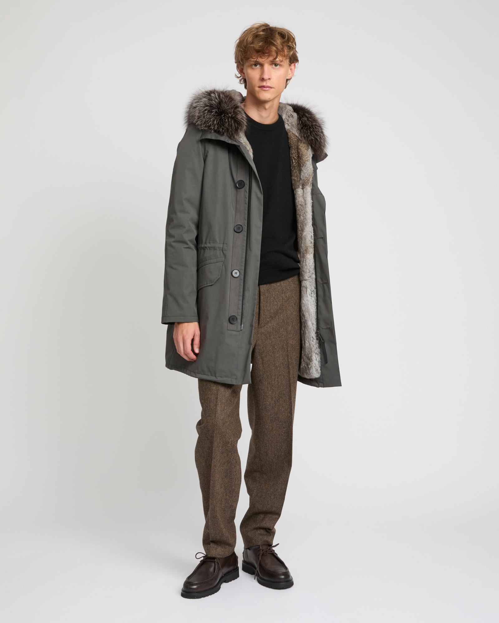 V12 WAKE PARKA メンズ プルオーバー グレー Geo Legacy Men's Short Parka – Nobis - US