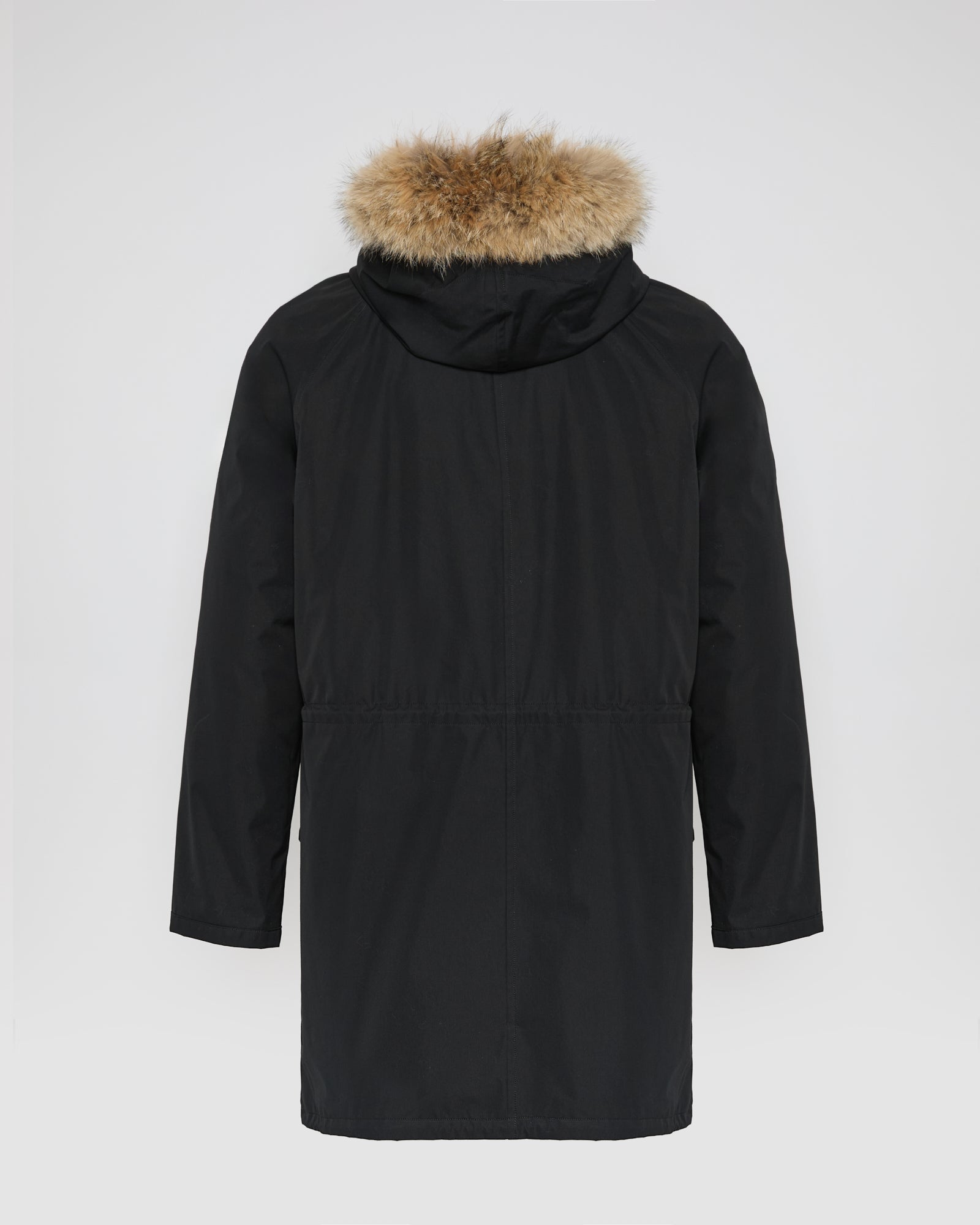 Long Iconic parka in technical cotton with coyote and rabbit fur - Yves Salomon