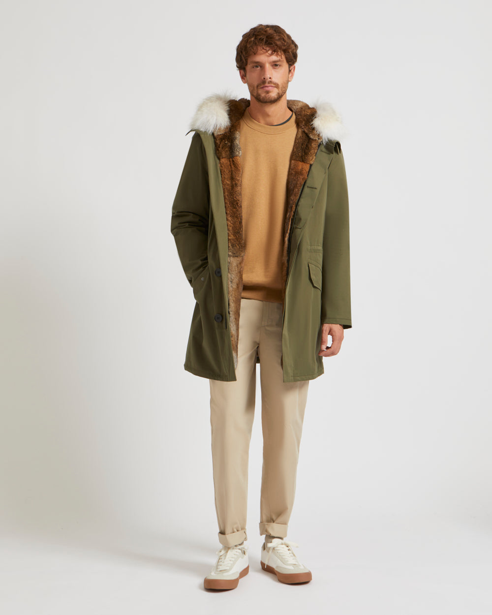 Yves salomon army deals coat