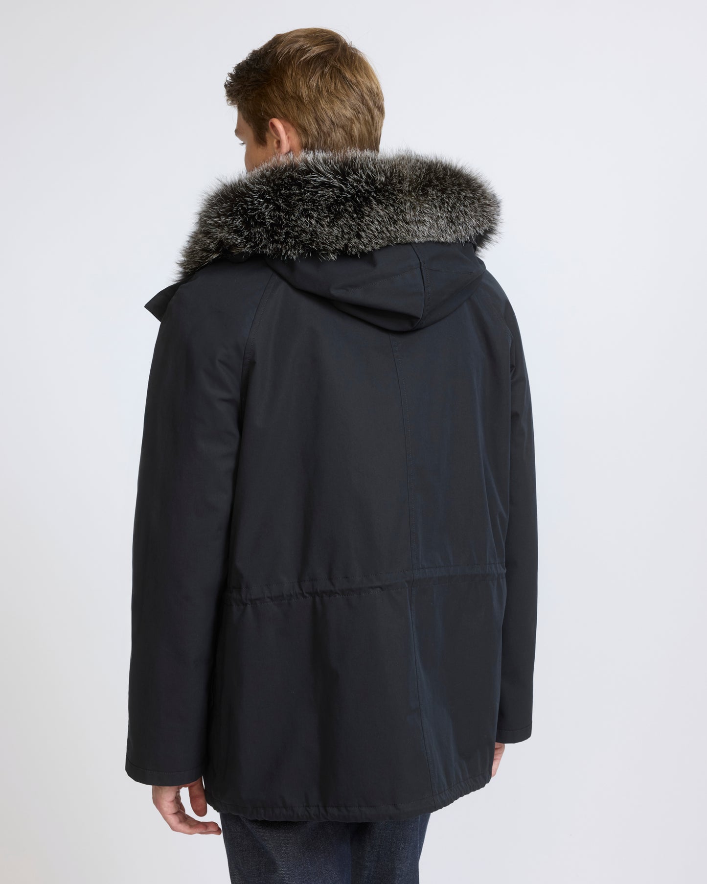 Short iconic parka in waterproof cotton blend with fox and rabbit fur - Yves Salomon - New Fall/Winter Collection