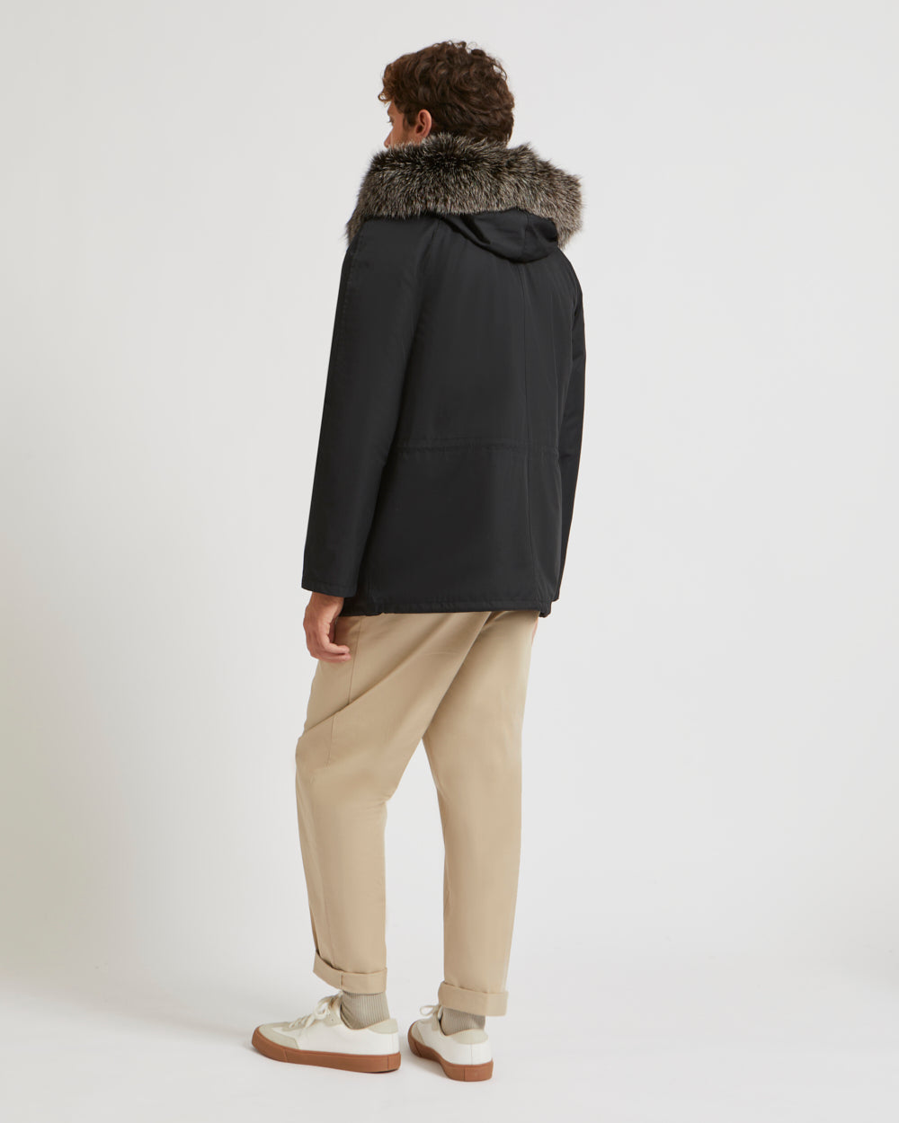 パーカー・フーディ YVES SALOMON FW23 CAPPOTTO (21WHV01977F52X B2341) Waterproof parka with fox & rabbit fur - Khaki - Yves Salomon