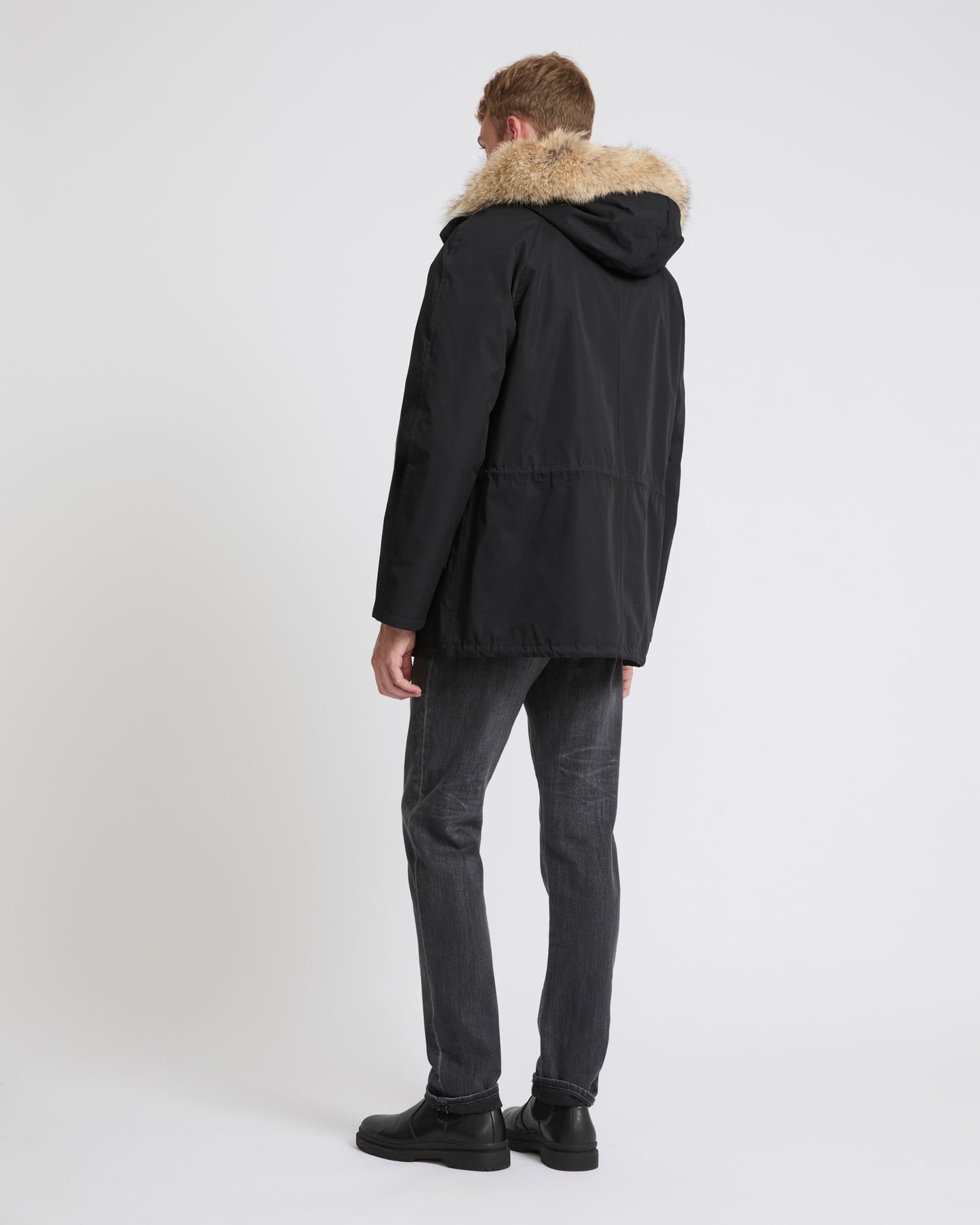 Winter sale & boxing day Yves Salomon -Short Iconic parka in technical cotton and coyote and rabbit fur