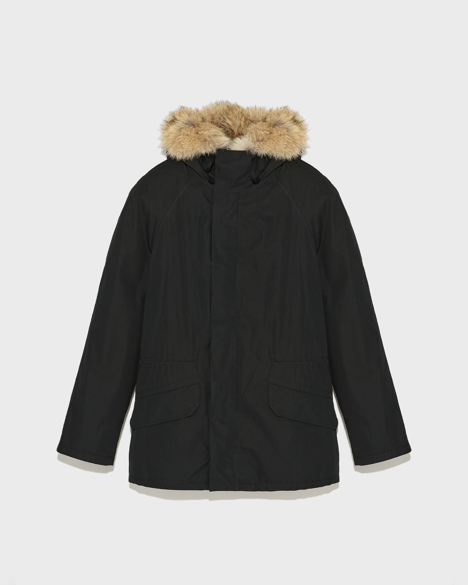 Winter sale & boxing day Yves Salomon -Short Iconic parka in technical cotton and coyote and rabbit fur
