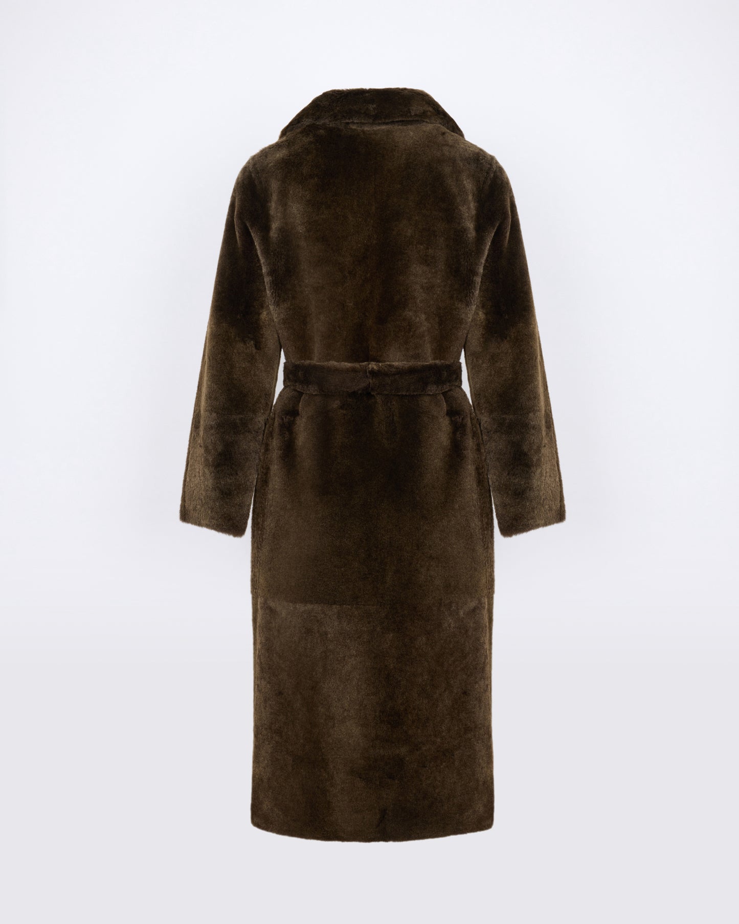 Reversible belted long shearling coat - Yves Salomon - New Fall/Winter Collection