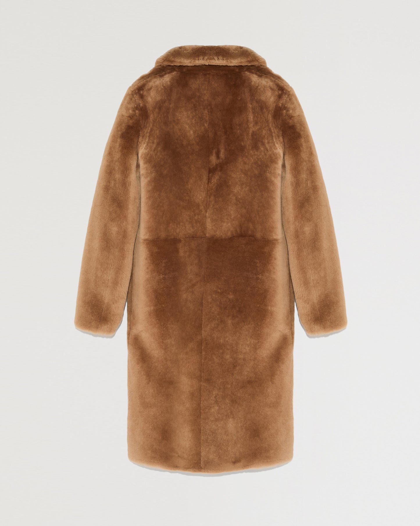Reversible merino shearling coat
