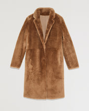 Reversible merino lambskin coat