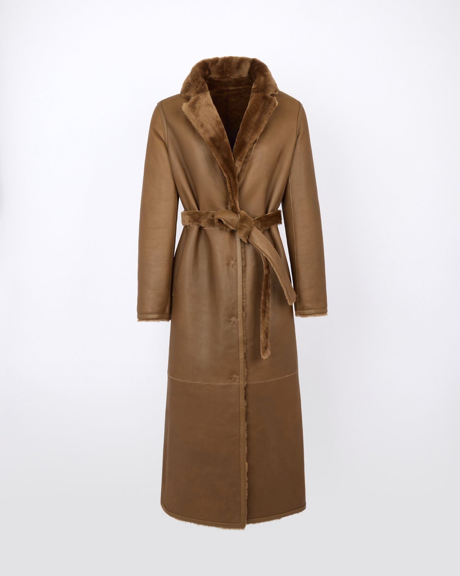 Long reversible lambskin shearling coat - Yves Salomon - New Fall/Winter Collection