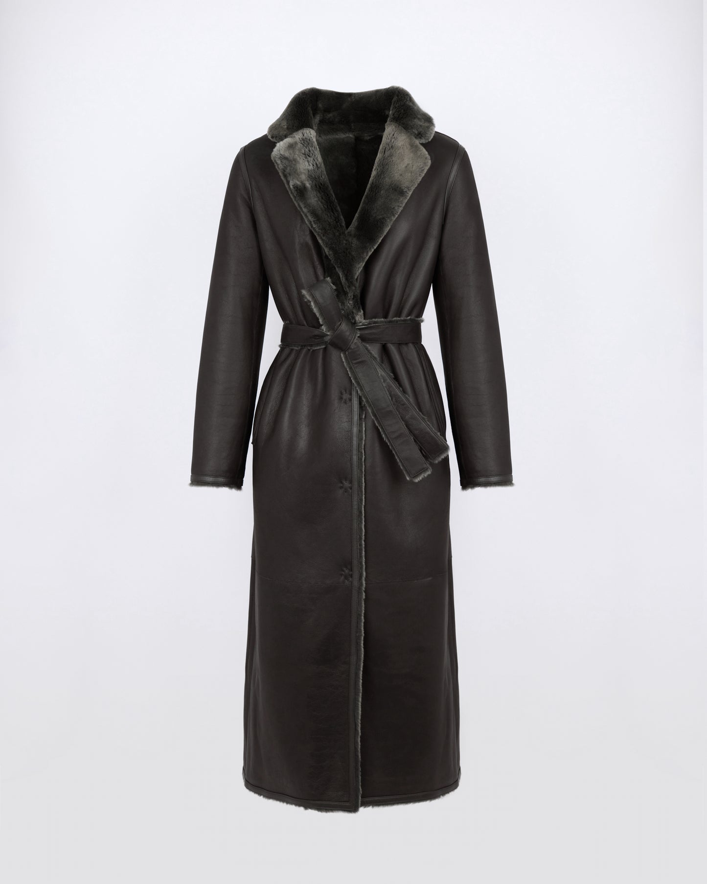 Long reversible lambskin shearling coat - Yves Salomon - New Fall/Winter Collection