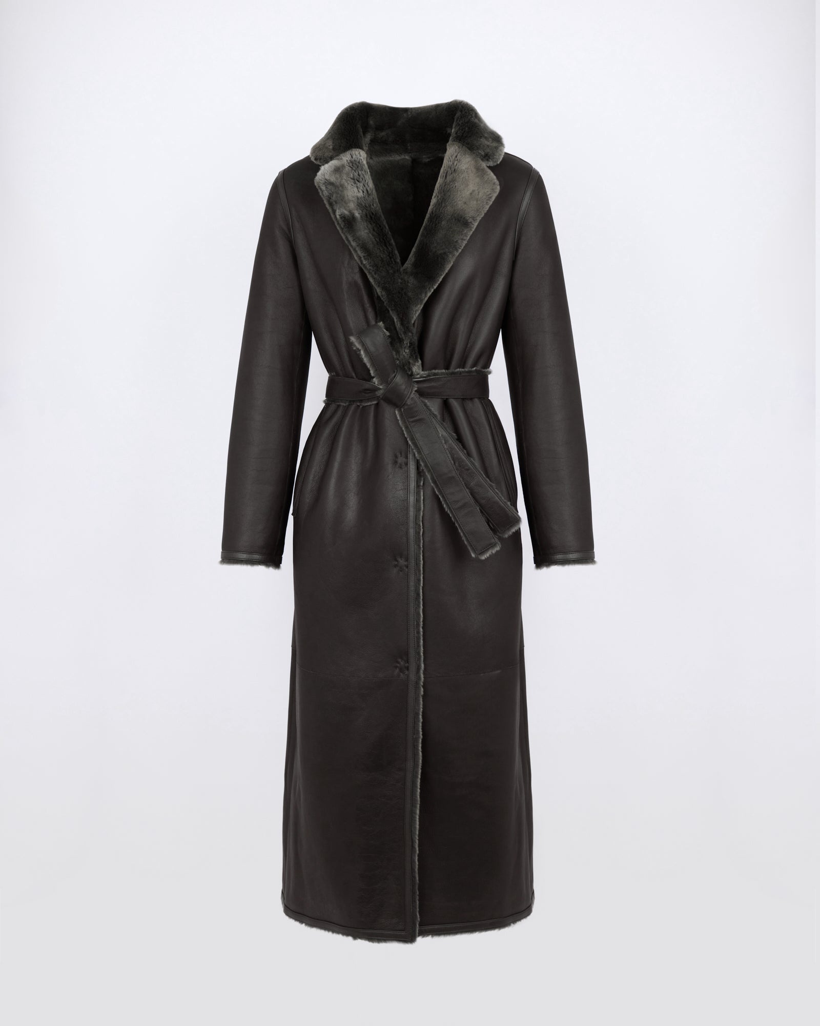 Long reversible lambskin shearling coat - Yves Salomon - New Fall/Winter Collection