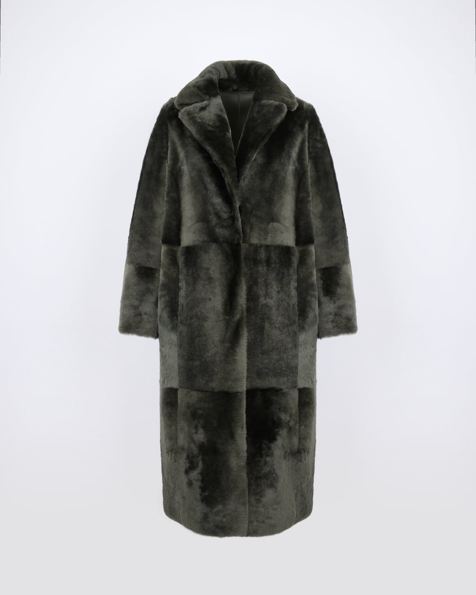 Reversible belted long shearling coat - Yves Salomon - New Fall/Winter Collection